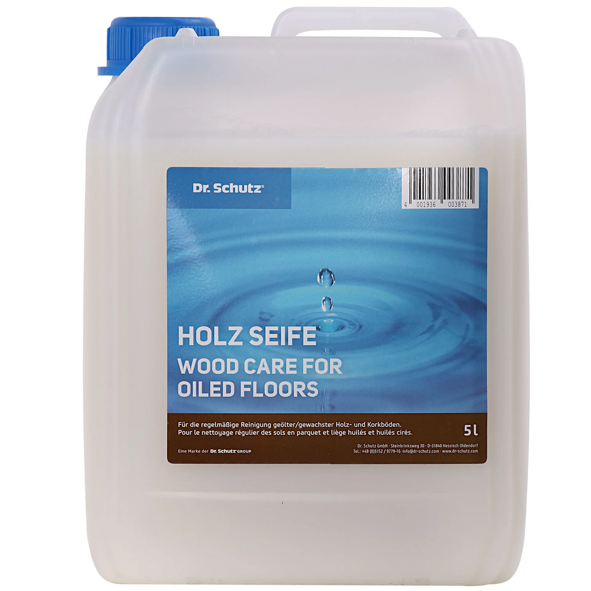 "DR. SCHUTZ Holz Seife 5 Liter Reiniger für geölt-gewachste Holz- und Korkböden image"