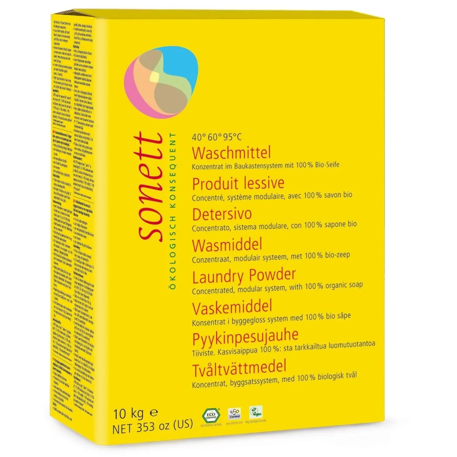 "SONETT Waschmittel Pulver Konzentrat 10 kg - 40°60°95° image"