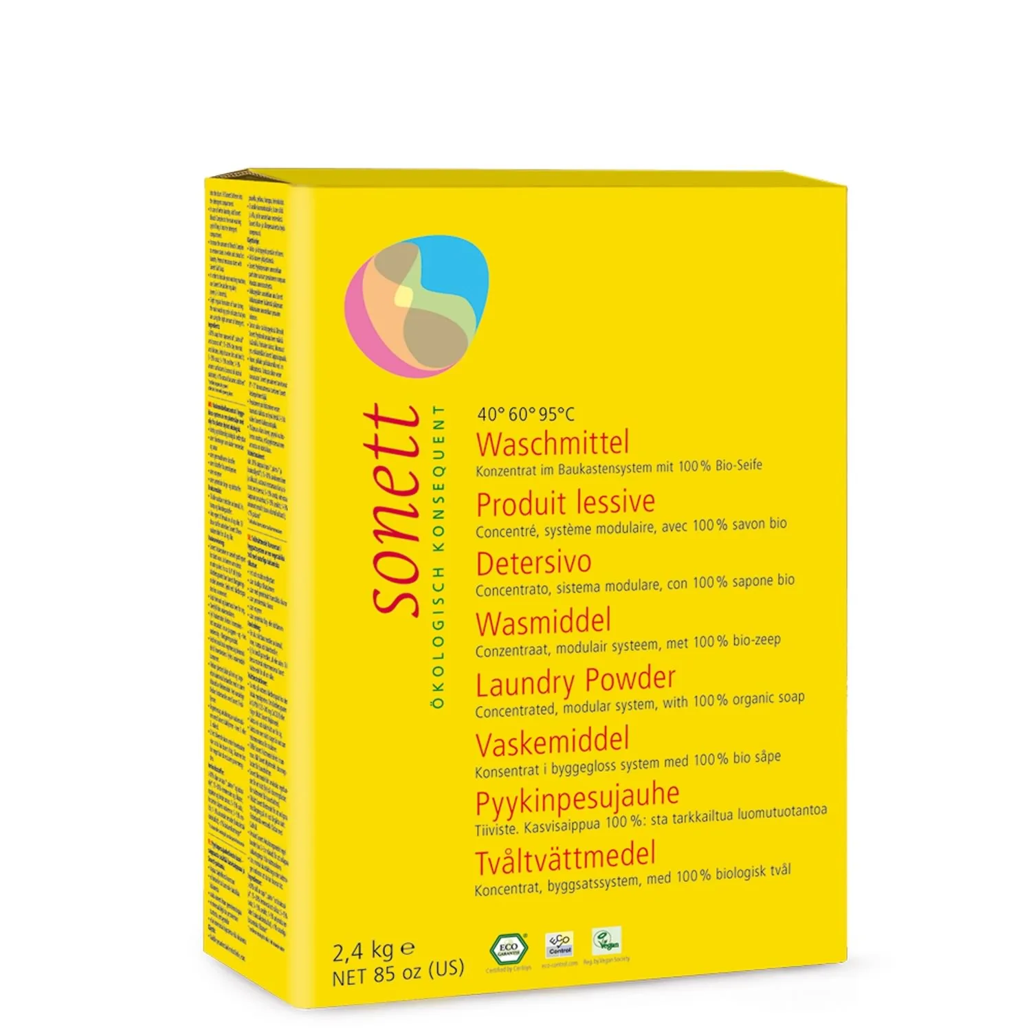 SONETT Waschmittel Pulver Konzentrat 2,4 kg - 40°60°95°