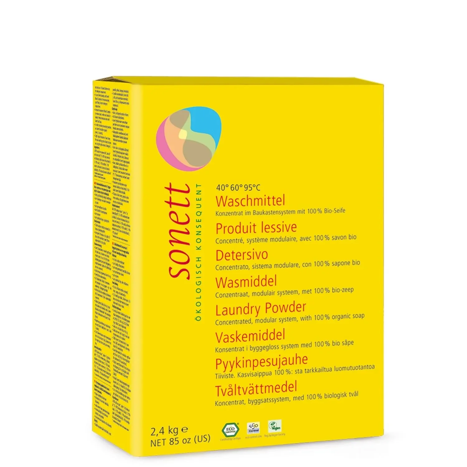 "SONETT Waschmittel Pulver Konzentrat 2,4 kg - 40°60°95° image"