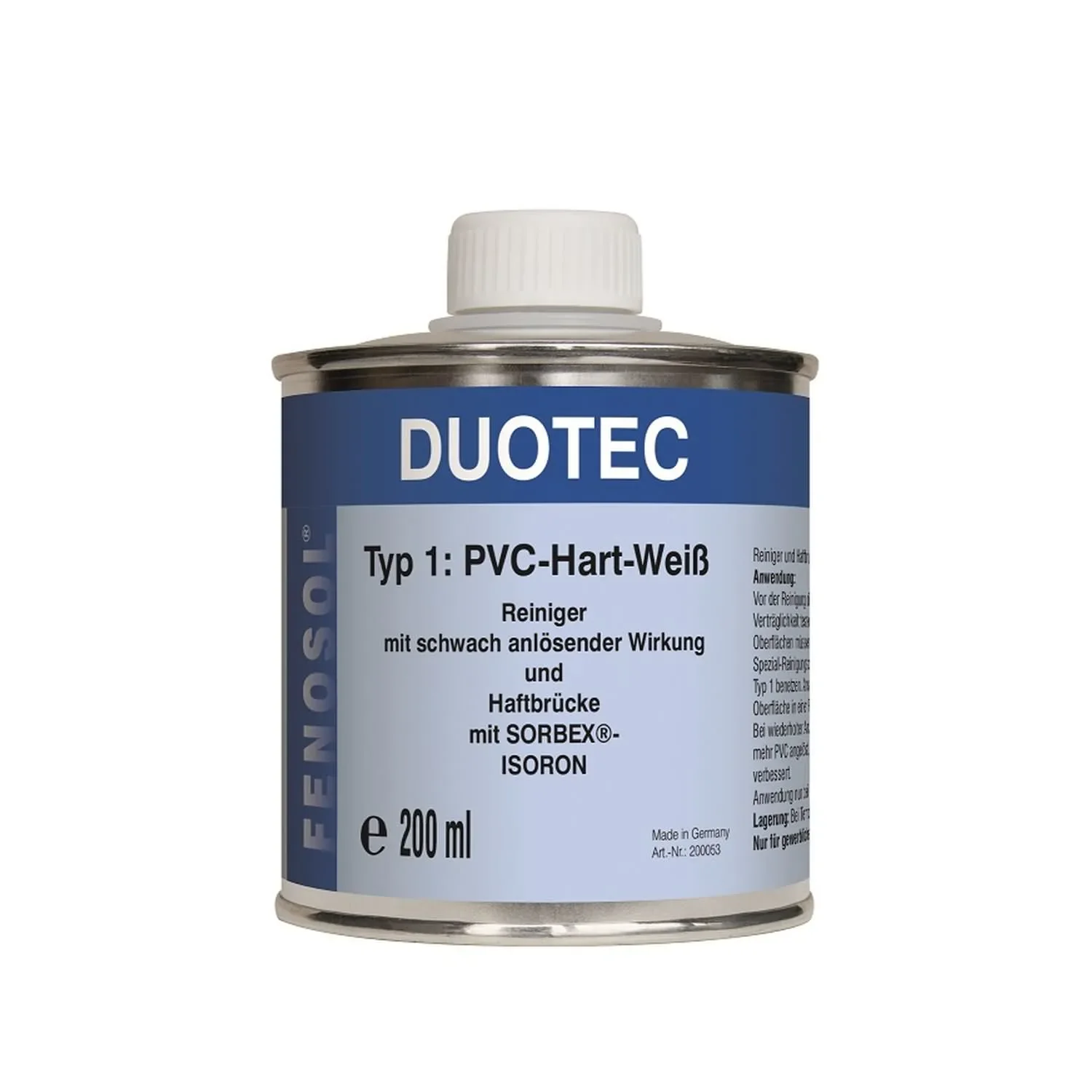 "FENOPLAST Fenosol DUOTEC 200ml Typ 1 - PVC-Hart-weiß image"