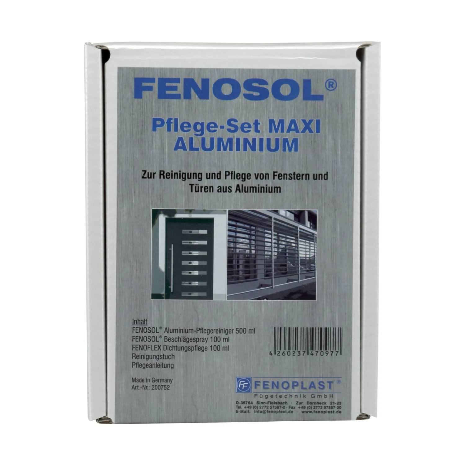 FENOPLAST Fenosol Pflege-Set Aluminium MAXI