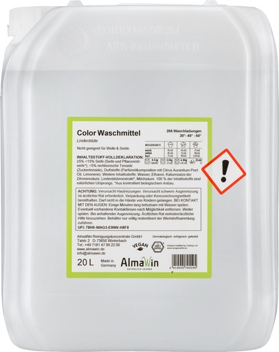 "ALMAWIN Color Flüssigwaschmittel 20 Liter image"