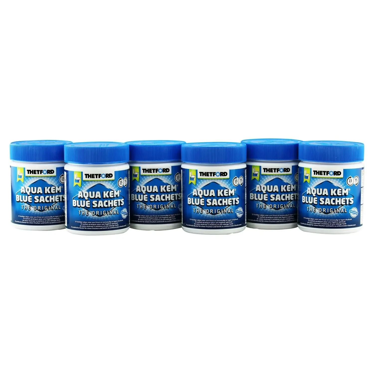 "THETFORD Aqua Kem Blue Sachets Behälter á 15 Beutel = 6 Dosen image"