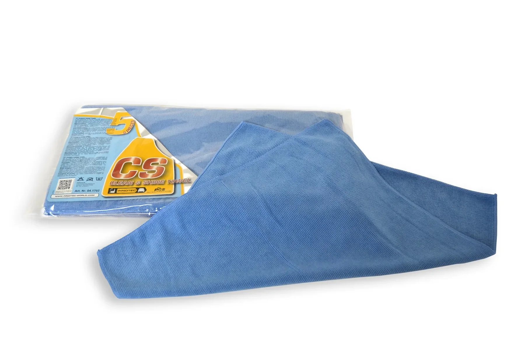 "INNOTEC Clean and Shine Towels blau Poliertuch 5 Stck Packung image"