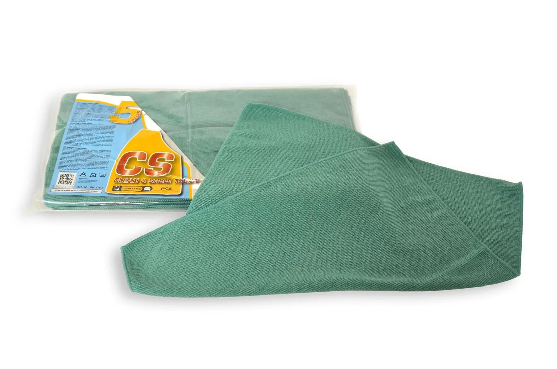 "INNOTEC Clean and Shine Towels grün Poliertuch 5 Stck Packung image"