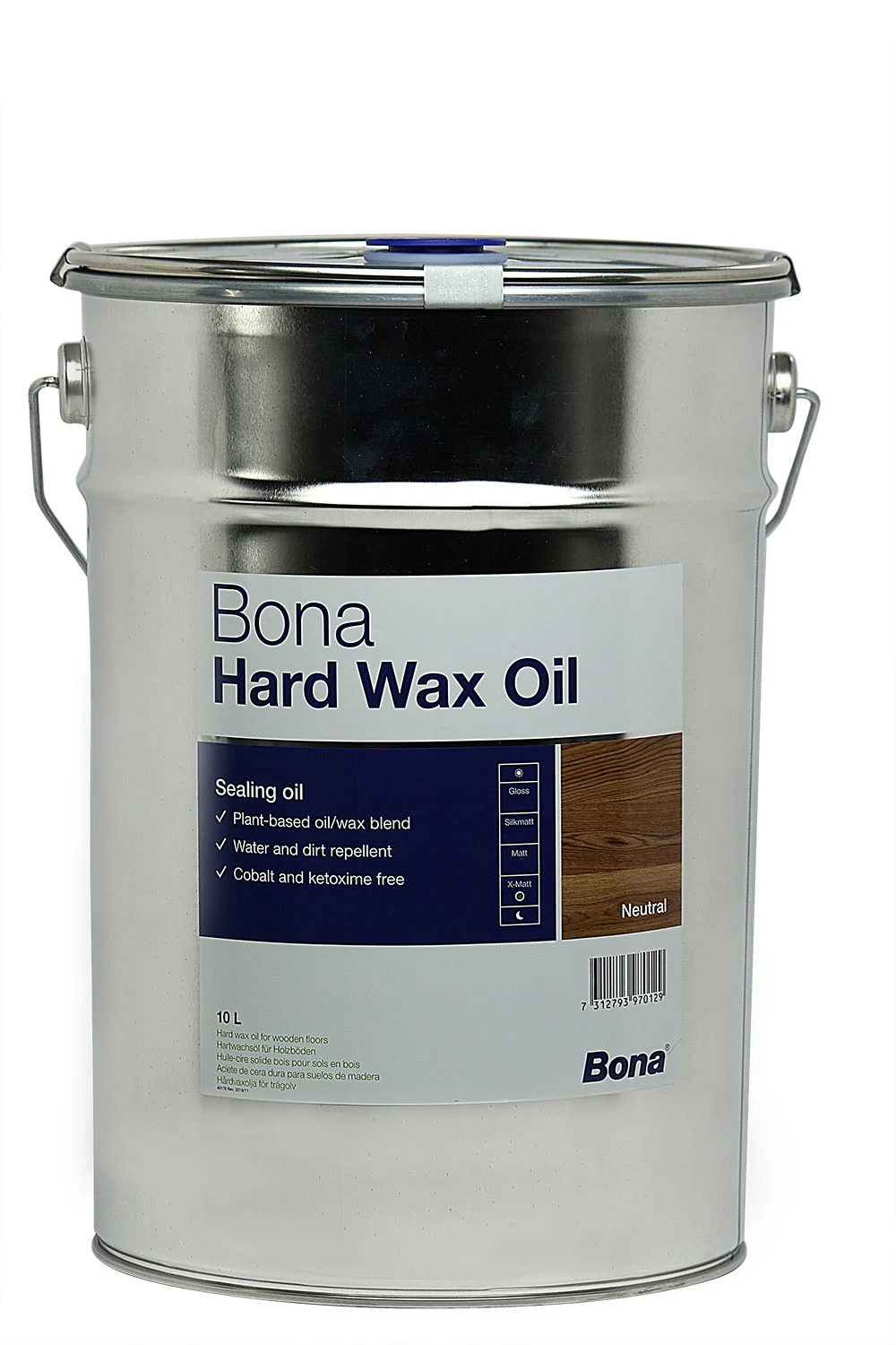 BONA Hardwax Oil extramatt 10 Liter für Holzböden im Innenbereich