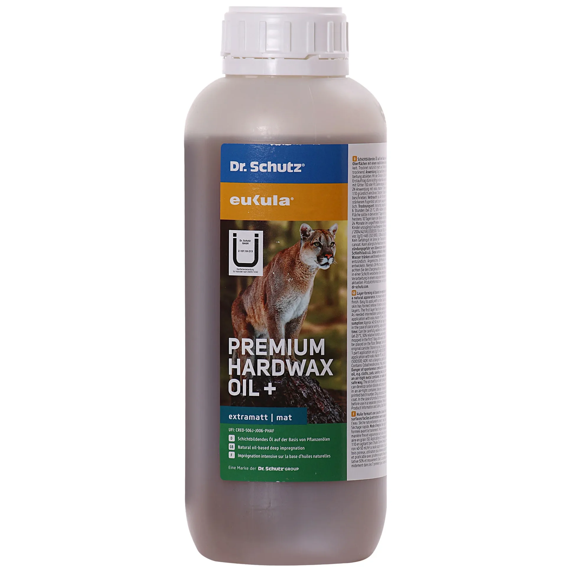 DR. SCHUTZ Premium HardWax Öl+ extramatt 1 Liter reicht für 10 m²