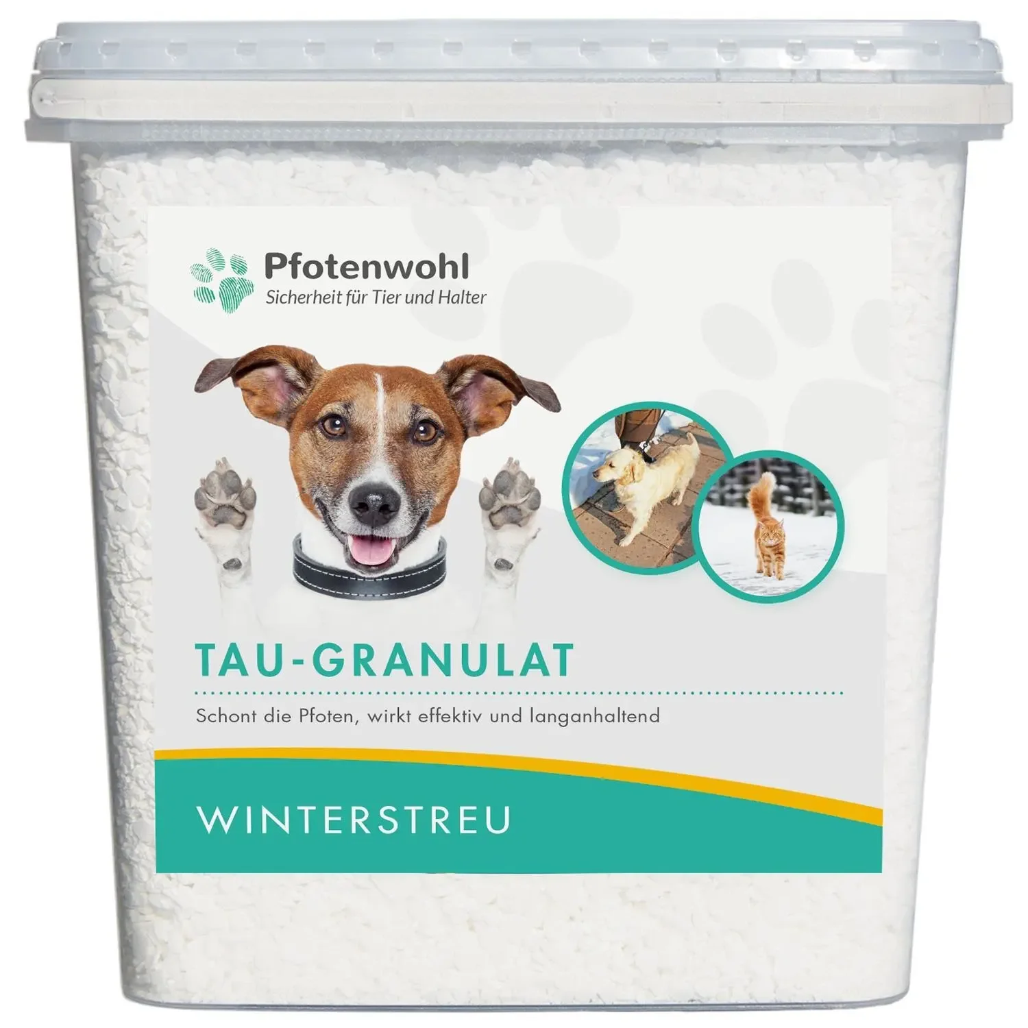 "HOTREGA Tau-Granulat Pfotenwohl 5 kg Winterstreu á 96 Stück = 480 Kg 1 Palette image"