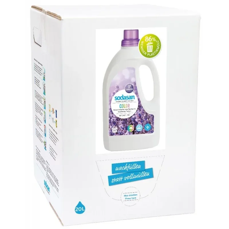 "SODASAN COLOR Flüssigwaschmittel Lavendel 20 Liter Bag in Box image"