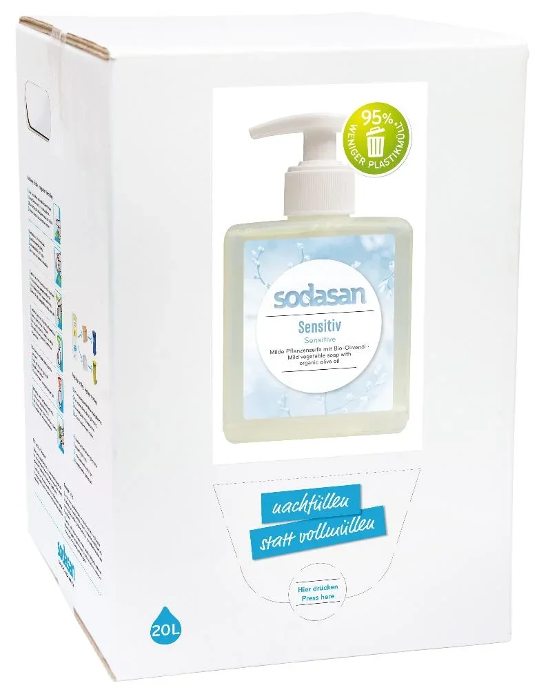 "SODASAN Flüssigseife Liquid Sensitive 20 Liter Bag in Box image"
