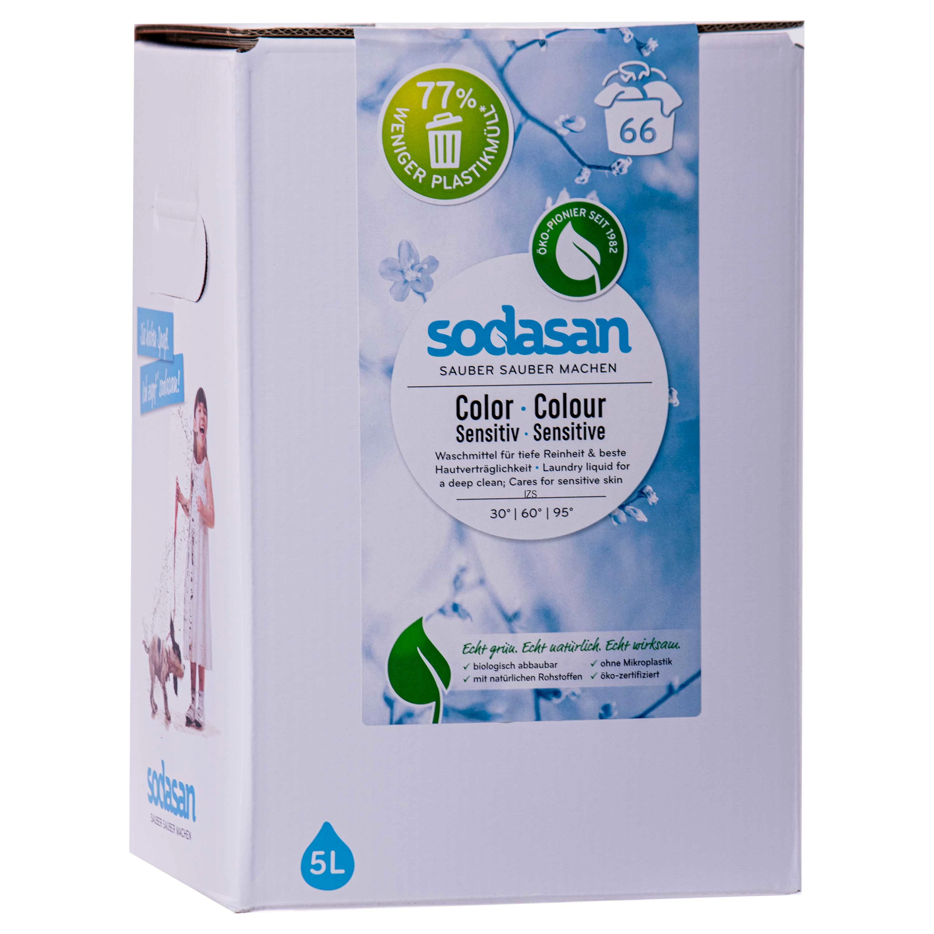 SODASAN COLOR Flüssigwaschmittel sensitiv 5 Liter Bag in Box