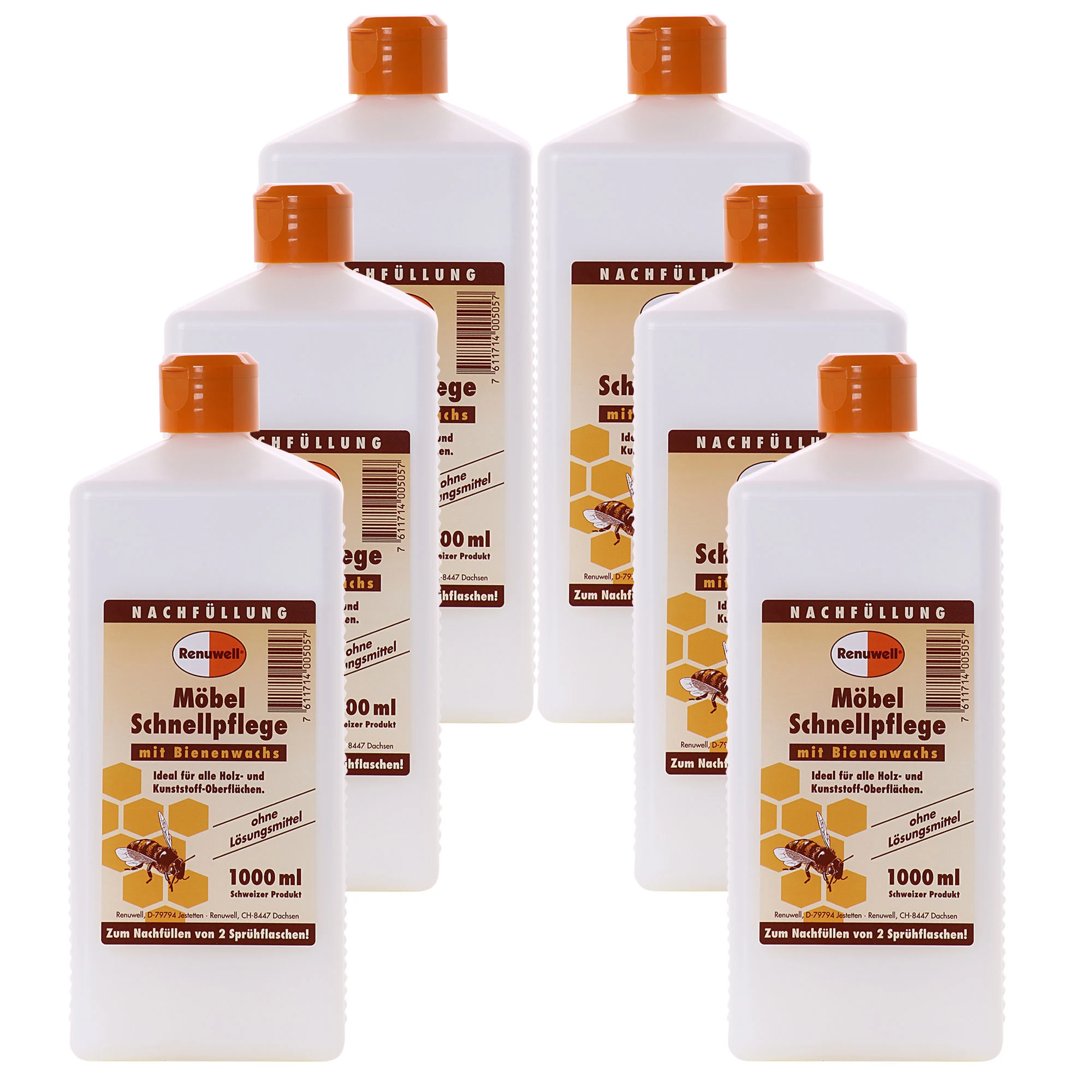 RENUWELL Möbel Schnellpflege 1 Liter x 6 Flaschen