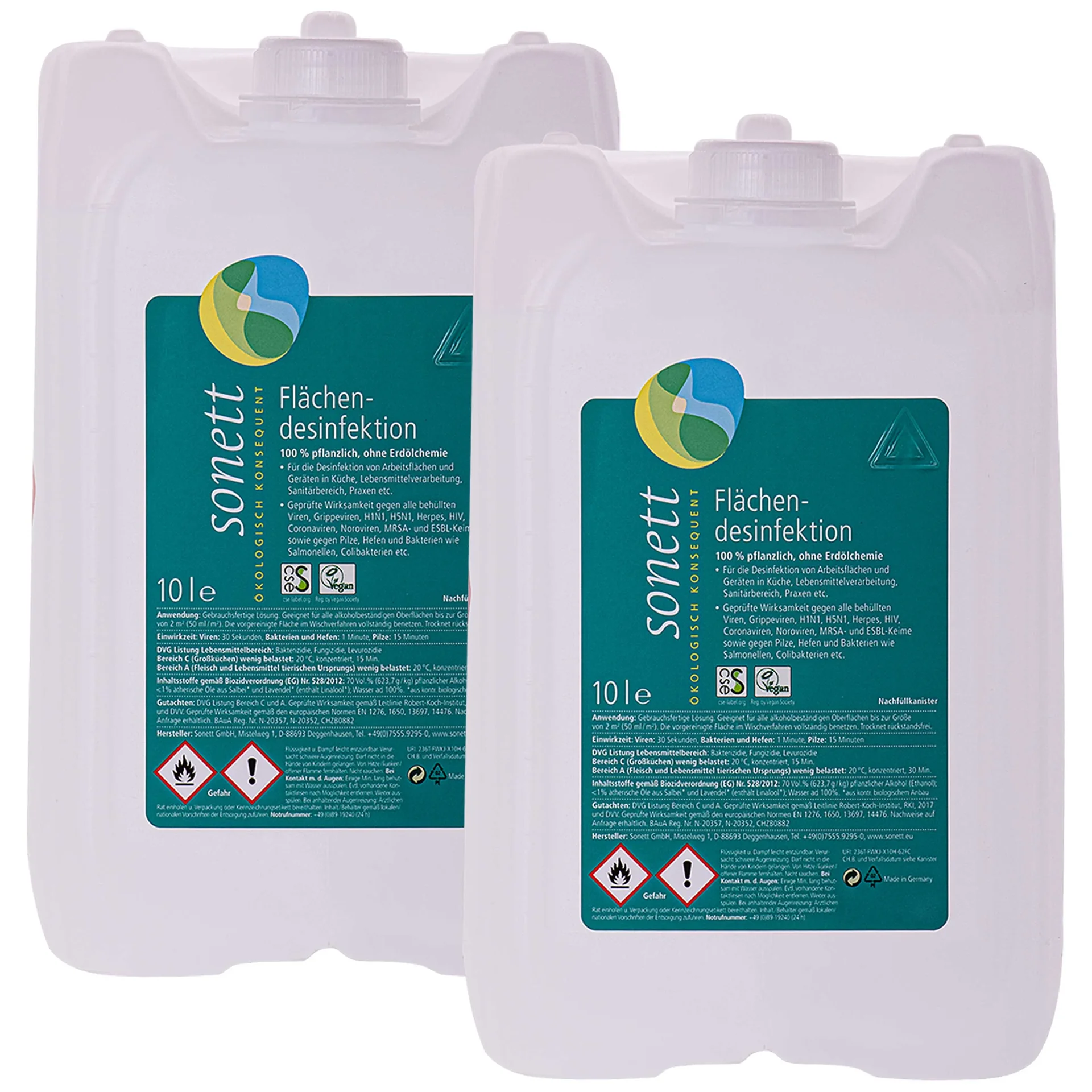 "SONETT Flächendesinfektion 2 x 10 Liter DVG gelistet image"