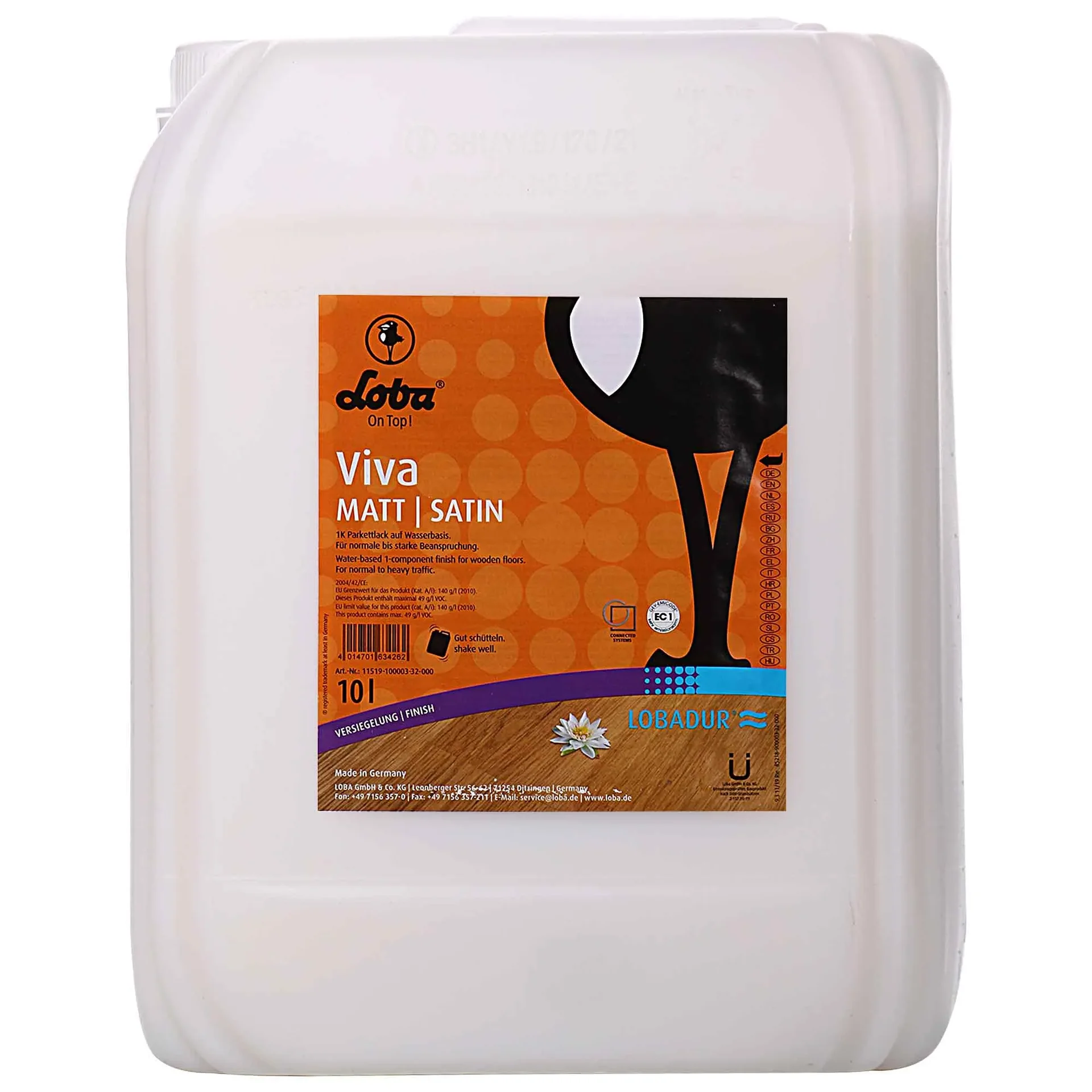"LOBA Viva 10 Liter matt 1K Parkettlack image"