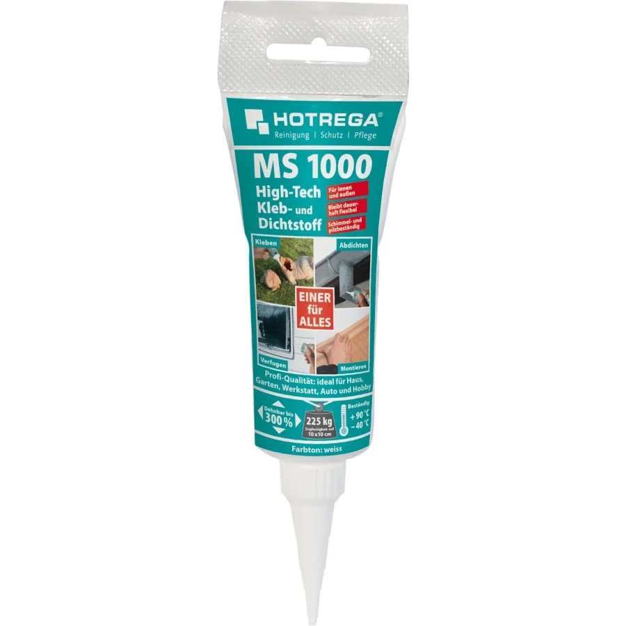 "HOTREGA MS 1000 High Tech Kleb- und Dichtstoff 80 ml weiß Tube image"