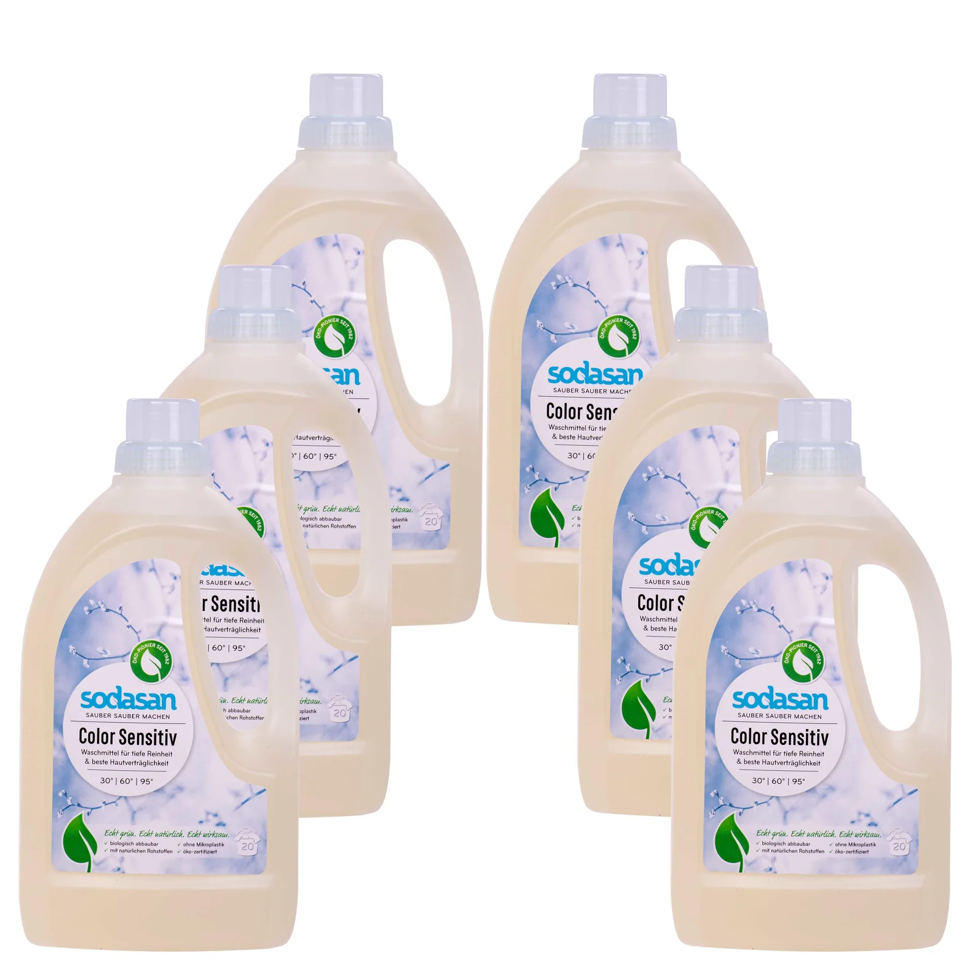 "SODASAN Universal Waschmittel sensitive 6 x 1,5 Liter image"