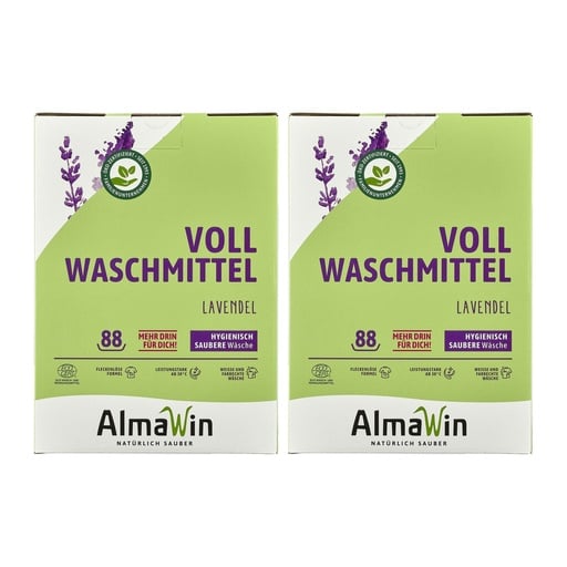 "ALMAWIN Vollwaschmittel 2 x 4,6 kg 164 Waschgänge image"