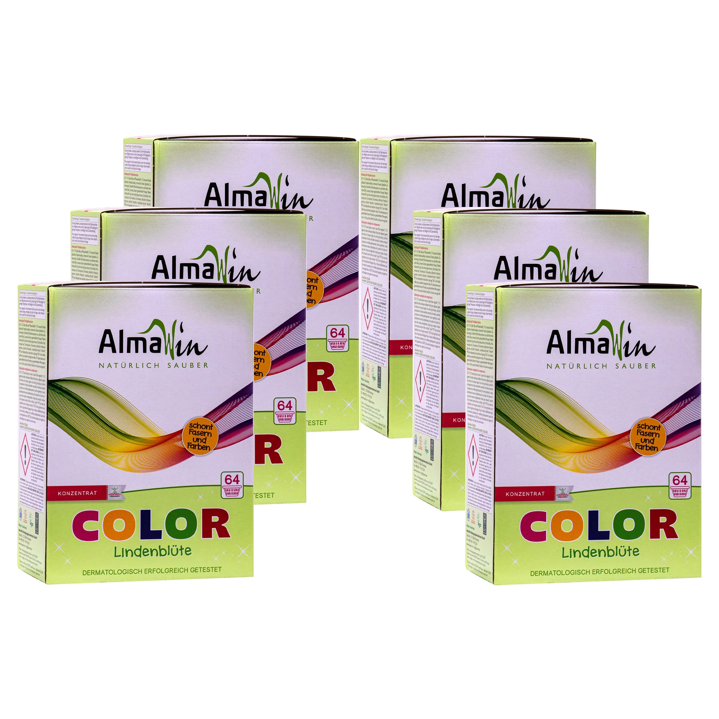 ALMAWIN Color Waschpulver Lindenblüte 6 x 2 kg