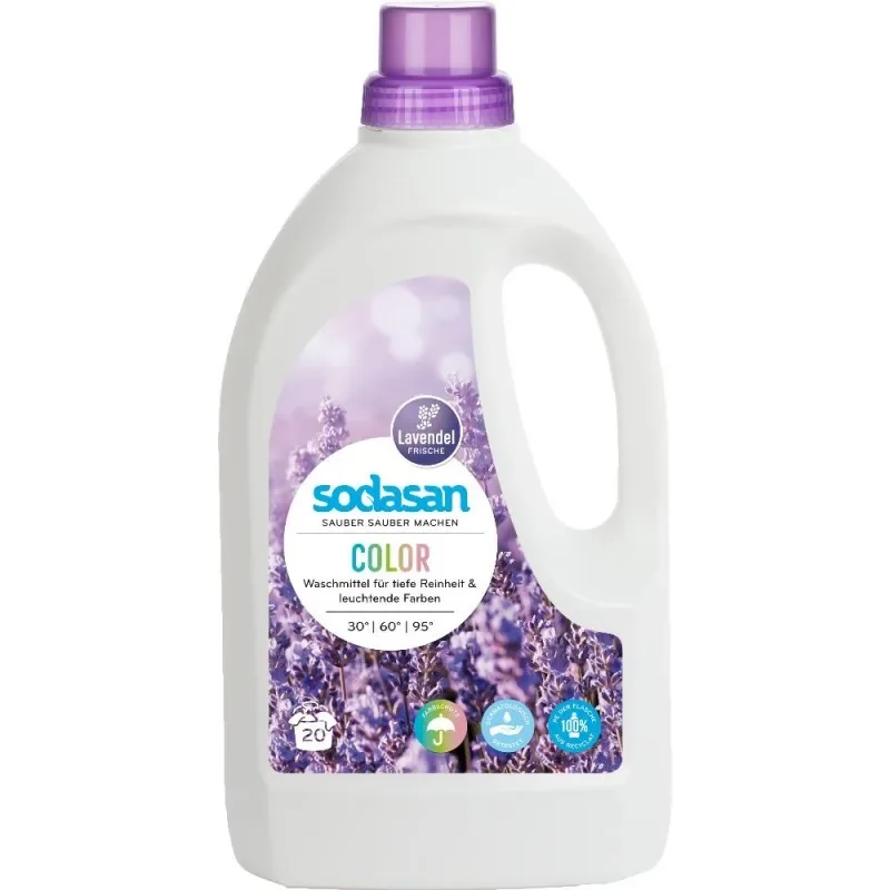 "SODASAN COLOR Flüssigwaschmittel Lavendel 2 x 1,5 Liter image"