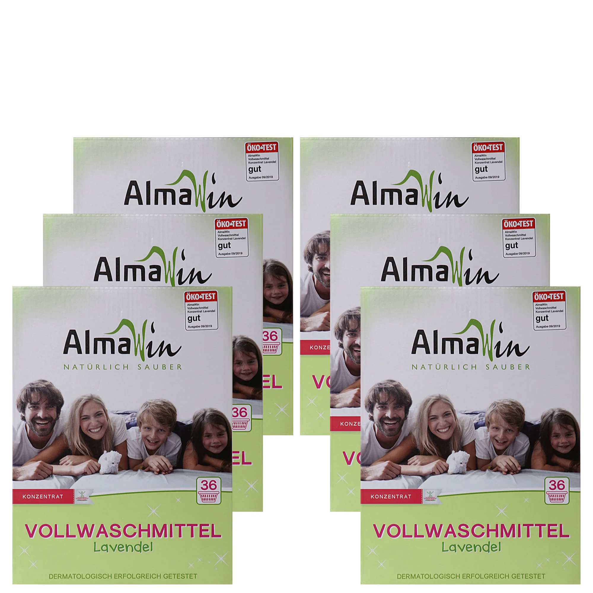 ALMAWIN Vollwaschmittel 6 x 1,08 kg für ca. 108 Waschgänge