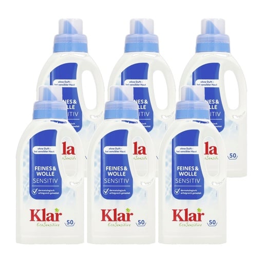 "KLAR Feines & Wolle 6 x 500 ml Waschmittel ohne Duft image"