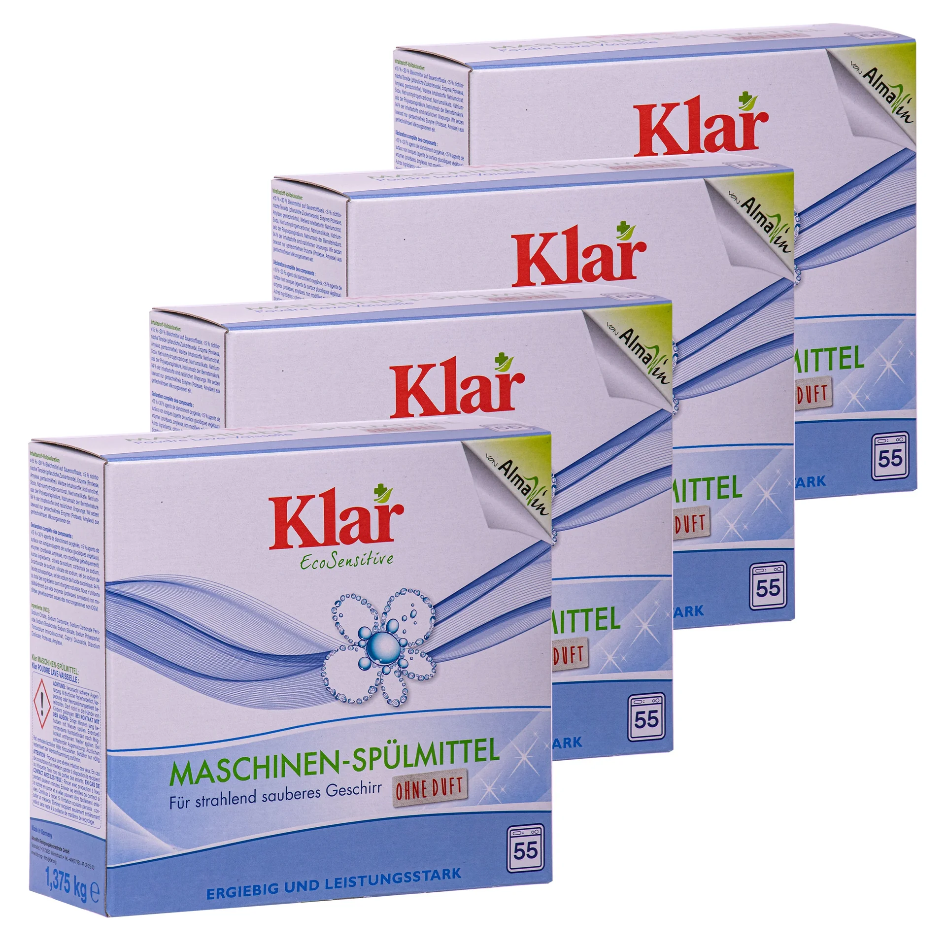 "KLAR Maschinenspülmittel 4 x 1,375 kg ohne Duft image"