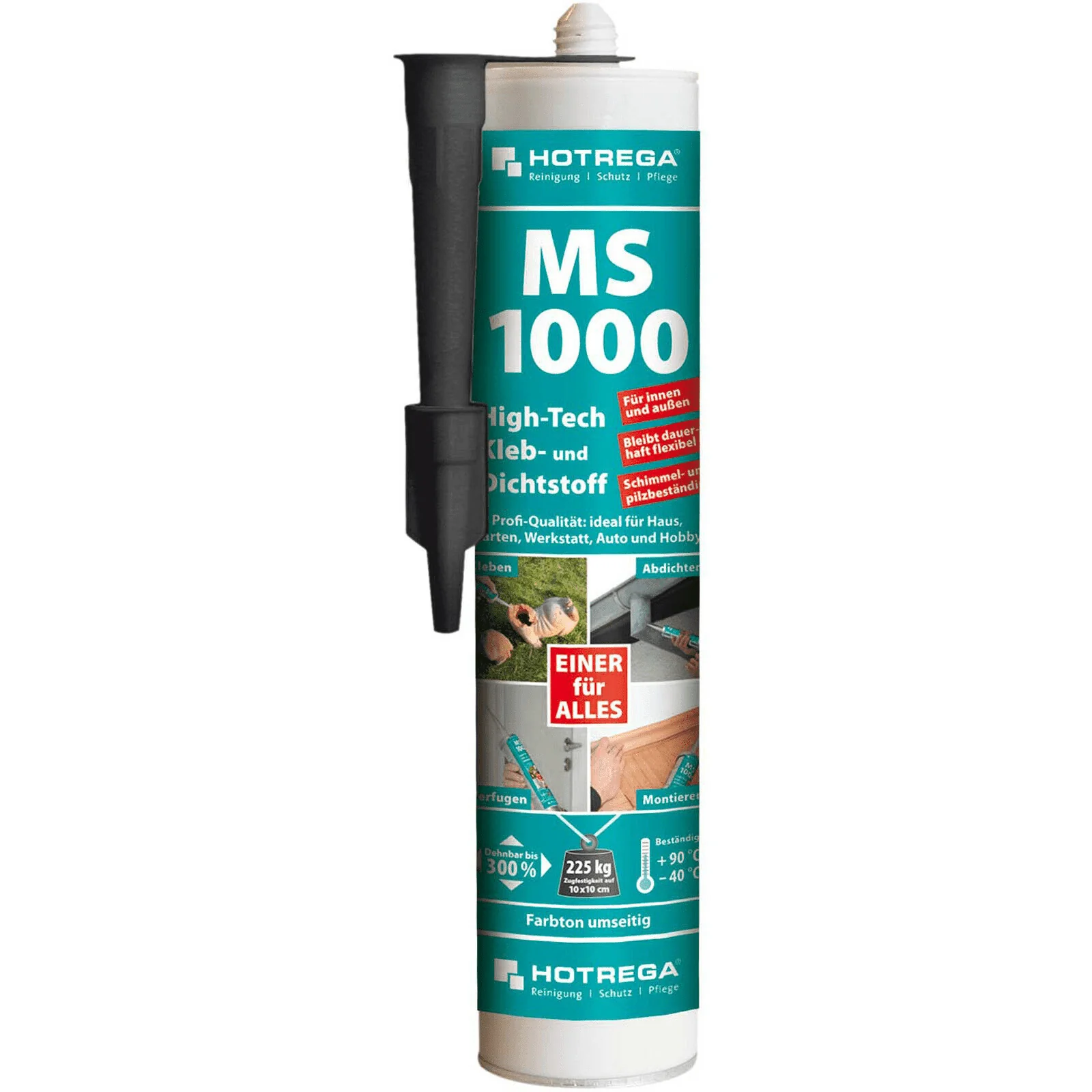 "HOTREGA MS 1000 High Tech Kleb- und Dichtstoff 5 x 290 ml schwarz image"
