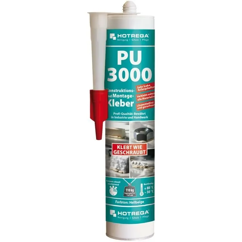 "HOTREGA PU 3000 Konstruktions- und Montagekleber 4 x 310 ml image"