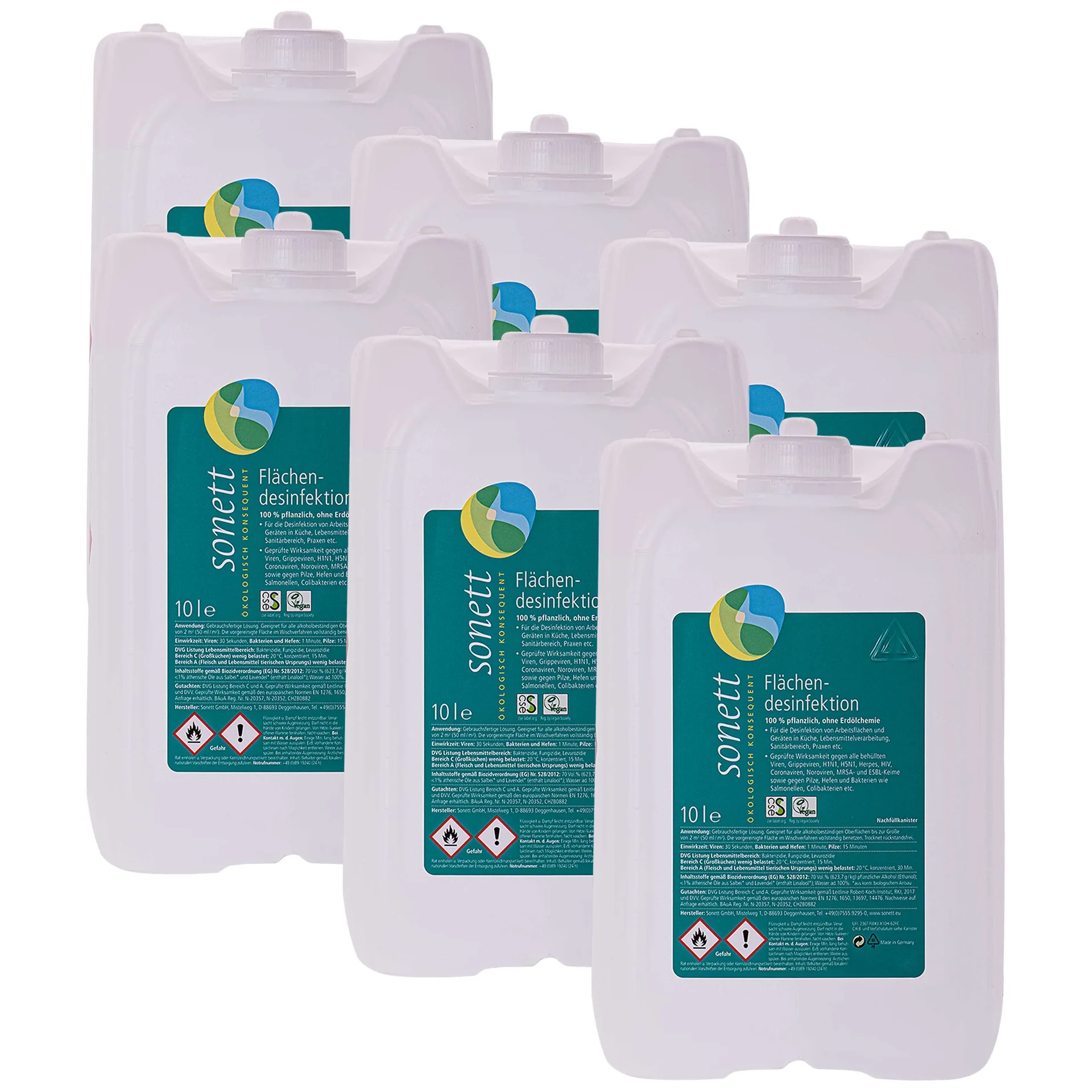 "SONETT Flächendesinfektion 6 x 10 Liter DVG gelistet image"