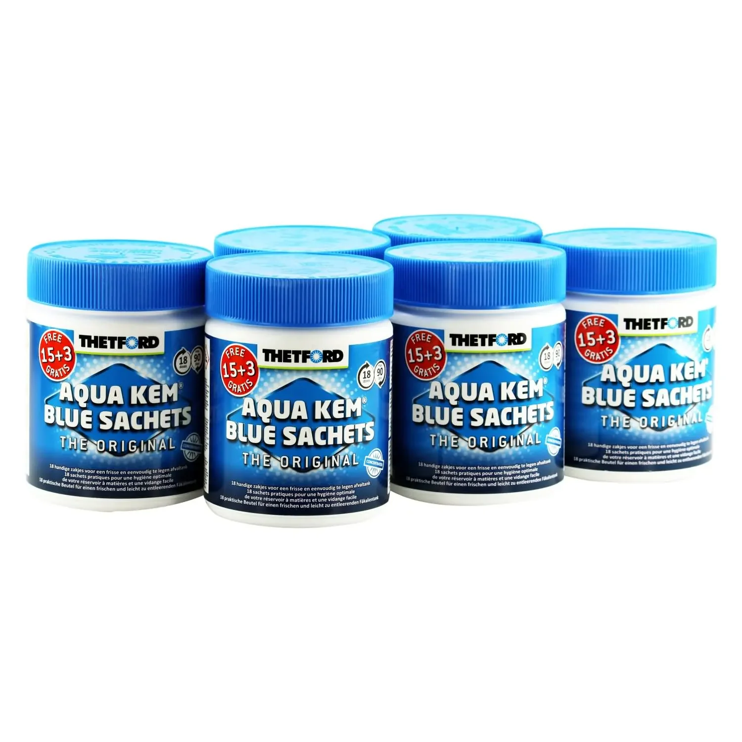 "THETFORD Aqua Kem Blue Sachets 6 Dosen á 18 Beutel A image"