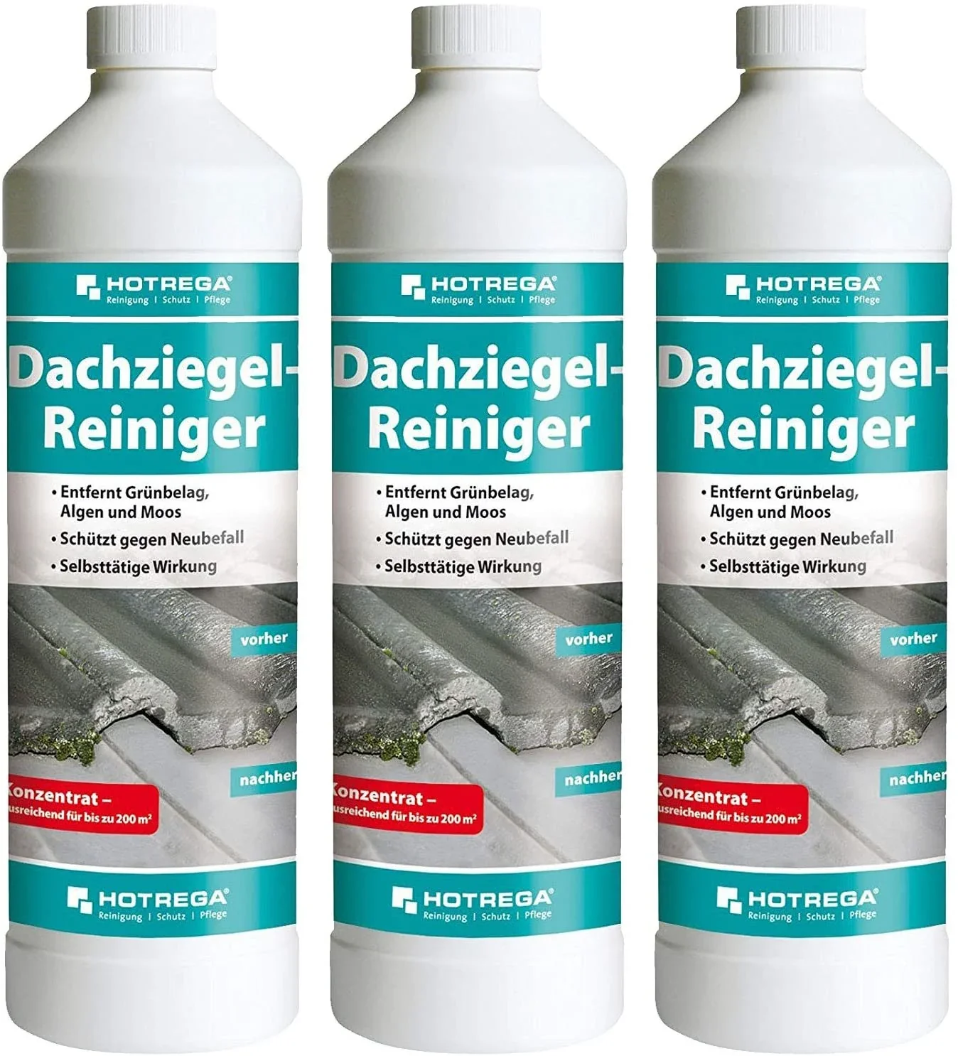 "HOTREGA Dachziegel Reiniger Konzentrat 3 x 1 Liter image"