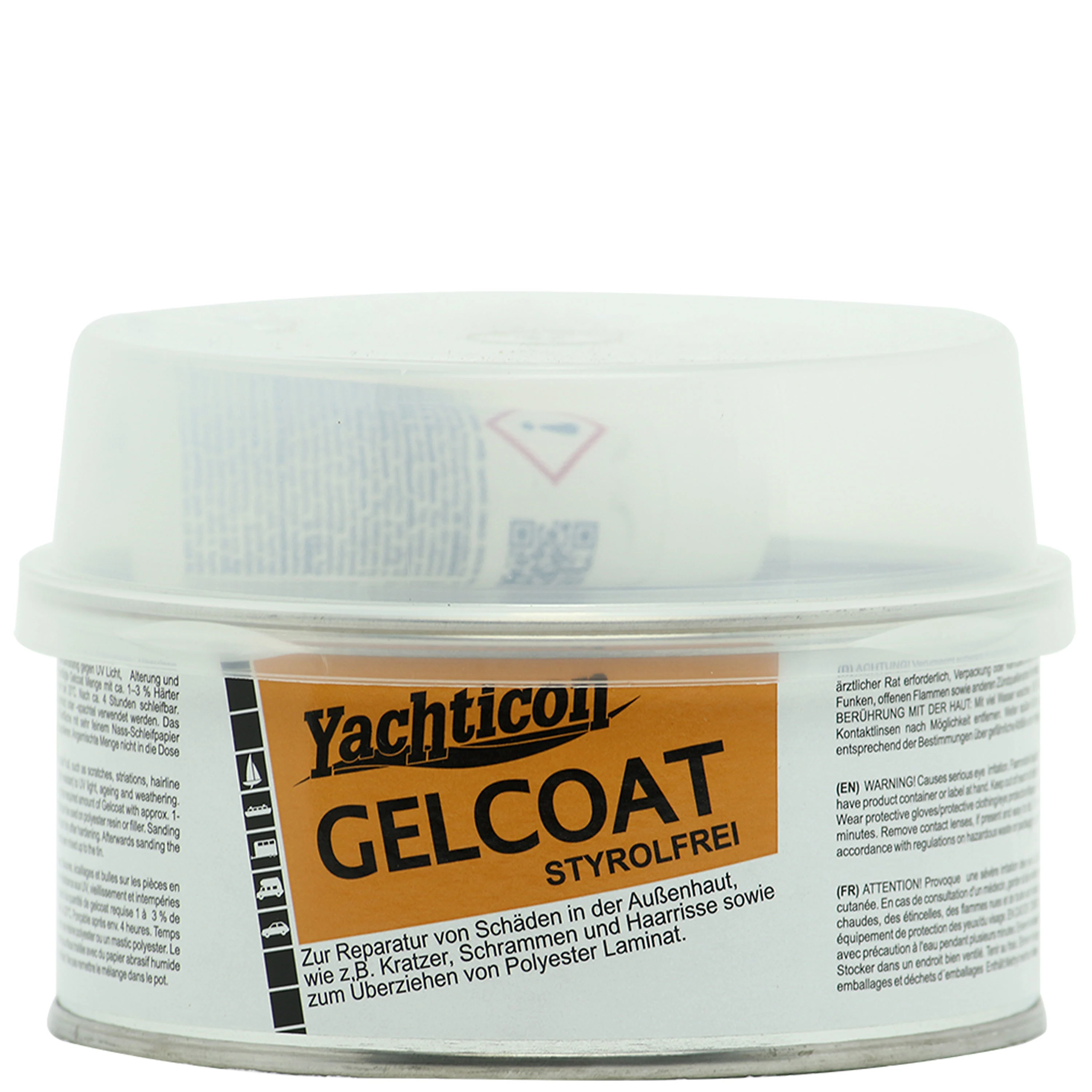 YACHTICON Gelcoat Spachtel styrolfrei 250 g RAL 9001 cremeweiß
