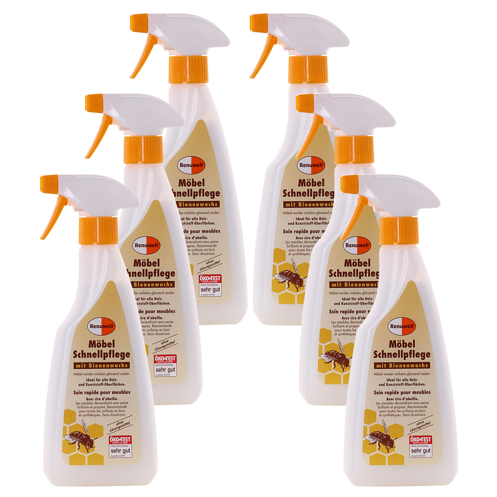 RENUWELL Möbel Schnellpflege 500 ml x 6 Flaschen