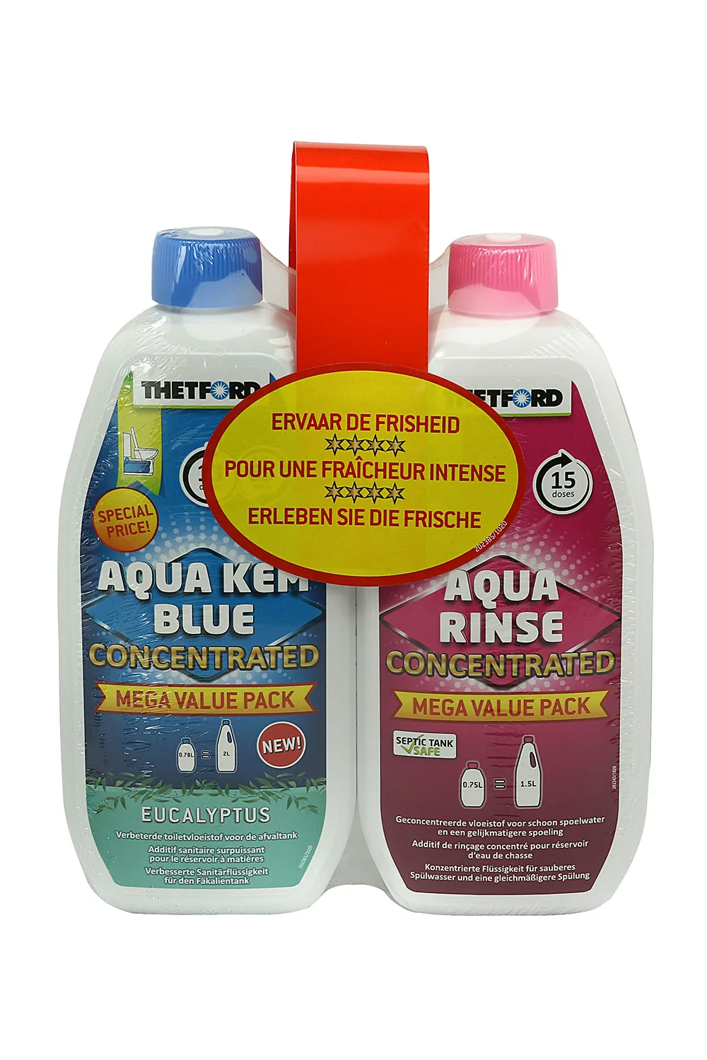 THETFORD Duopack Aqua Kem Blue Eucalyptus 0,78 Liter & Aqua Rinse 0,75 Liter