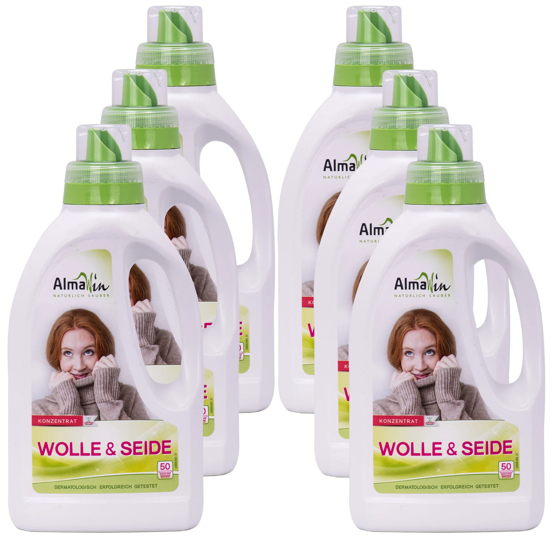 "ALMAWIN Wolle & Seide 6 x 750 ml Wollwaschmittel image"