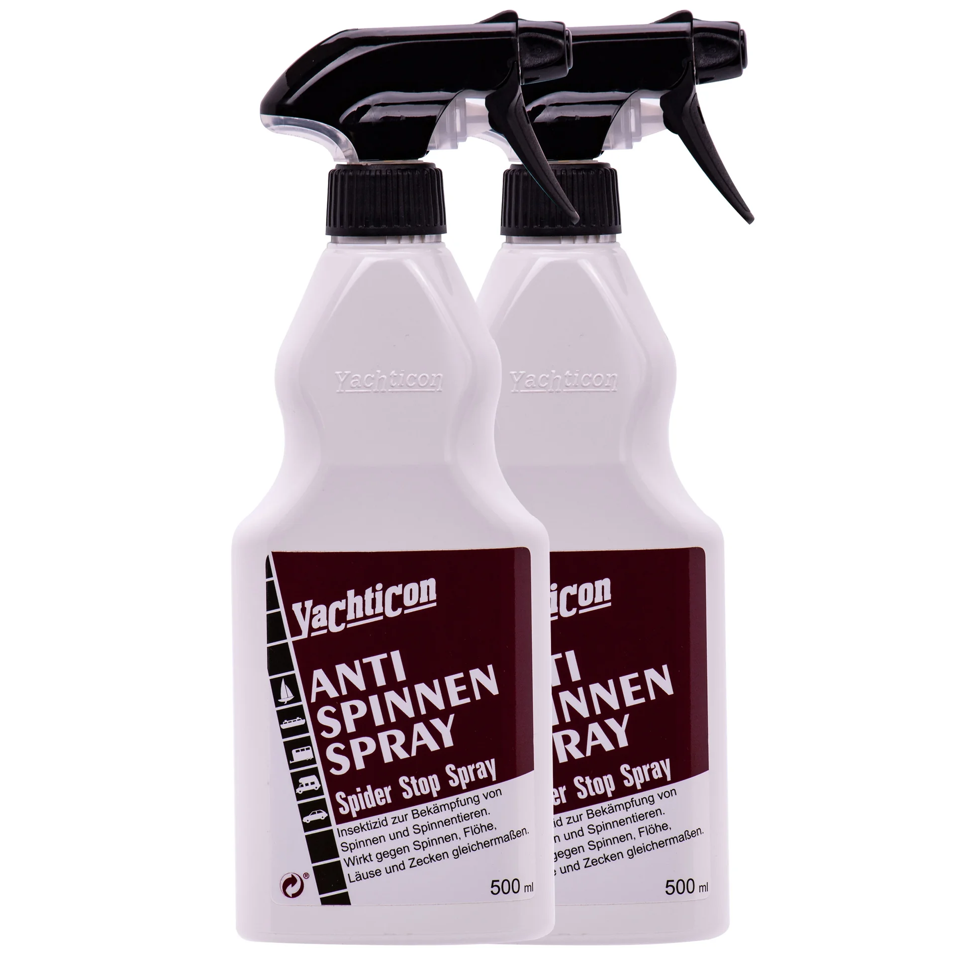 "YACHTICON Anti Spinnen Spray 2 x 500 ml = 1 Liter image"