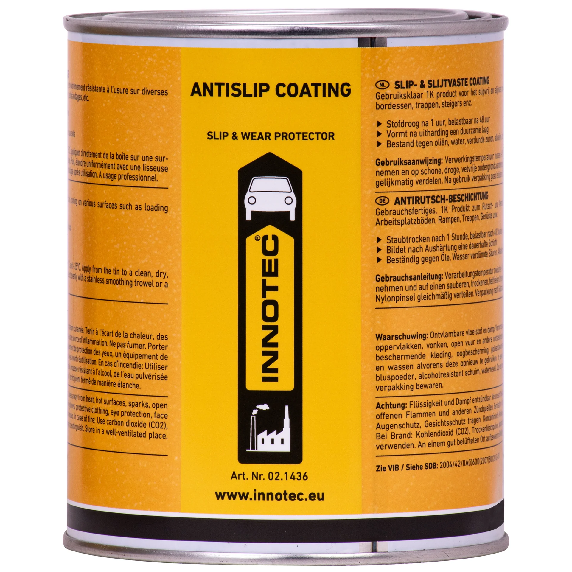 "INNOTEC Anti Slip Coating gelb 1 Liter Dose 02.1436 image"