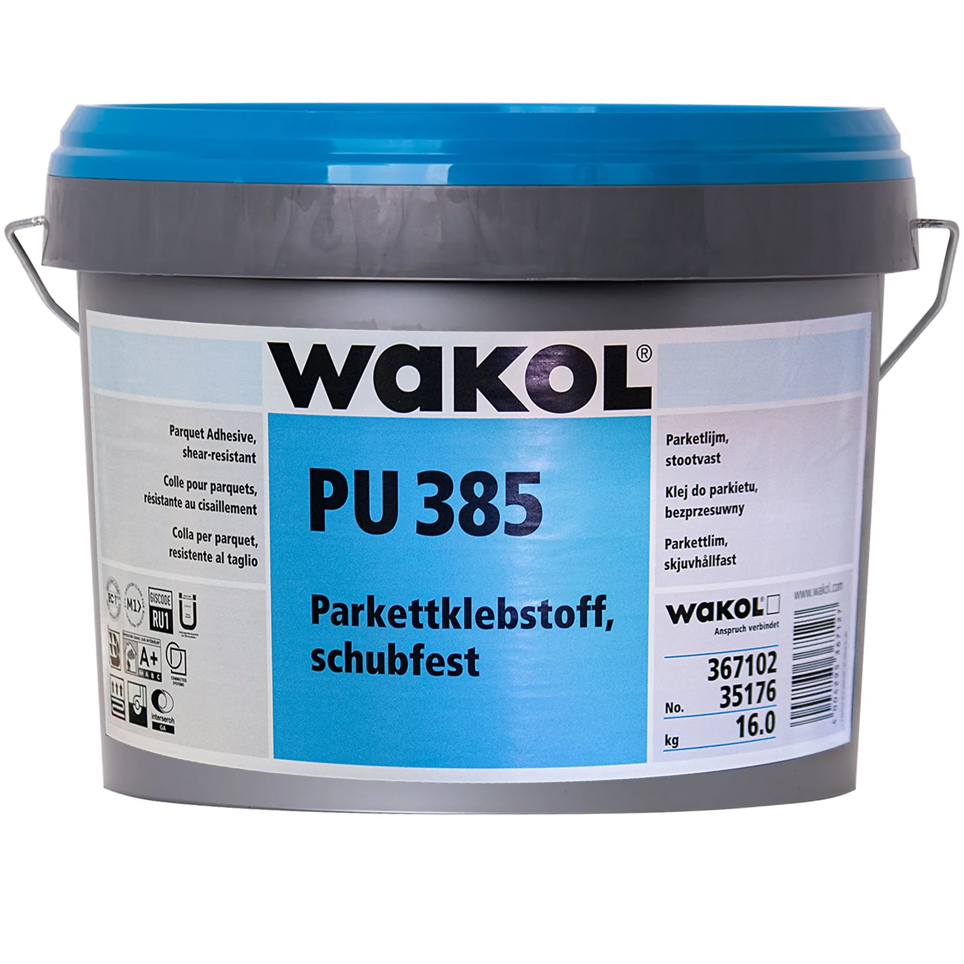 "WAKOL PU 385 Parkettklebstoff schubfest 16 kg image"