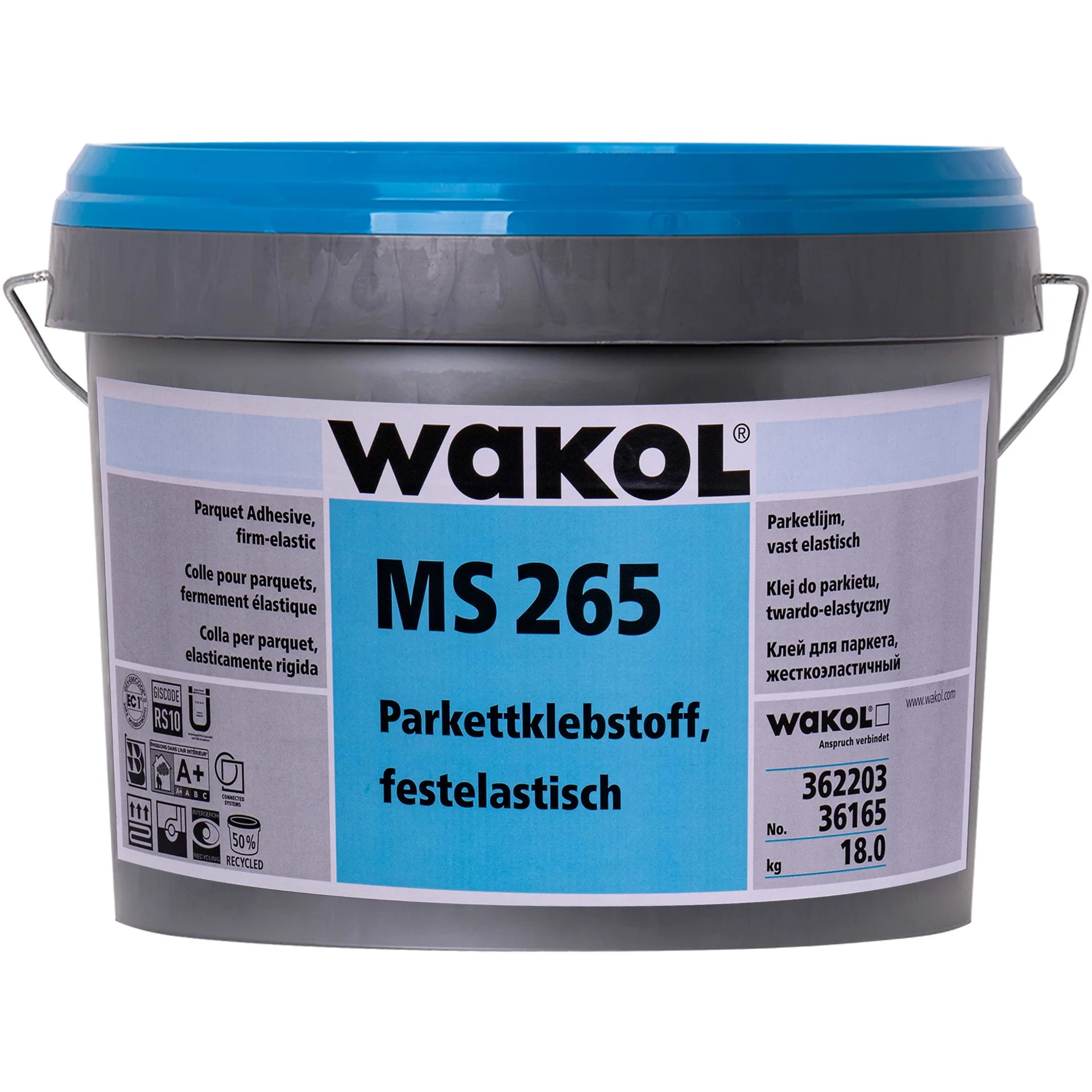 "WAKOL MS 265 Parkettklebstoff festelastisch 18kg weichmacherfrei image"