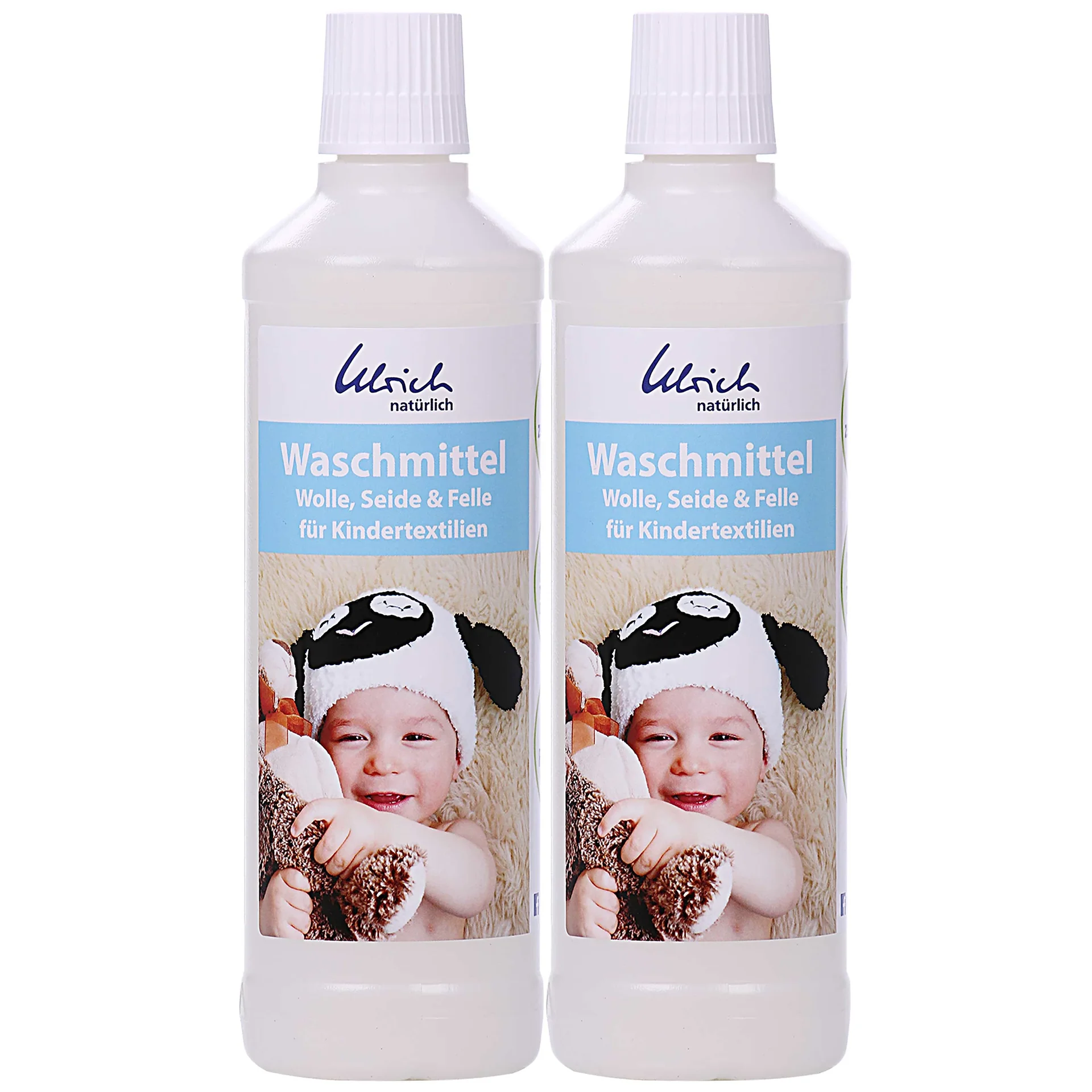 "ULRICH natürlich Waschmittel für Kindertextilien 2 X 500 ml flüssig Wolle, Seide & Felle image"