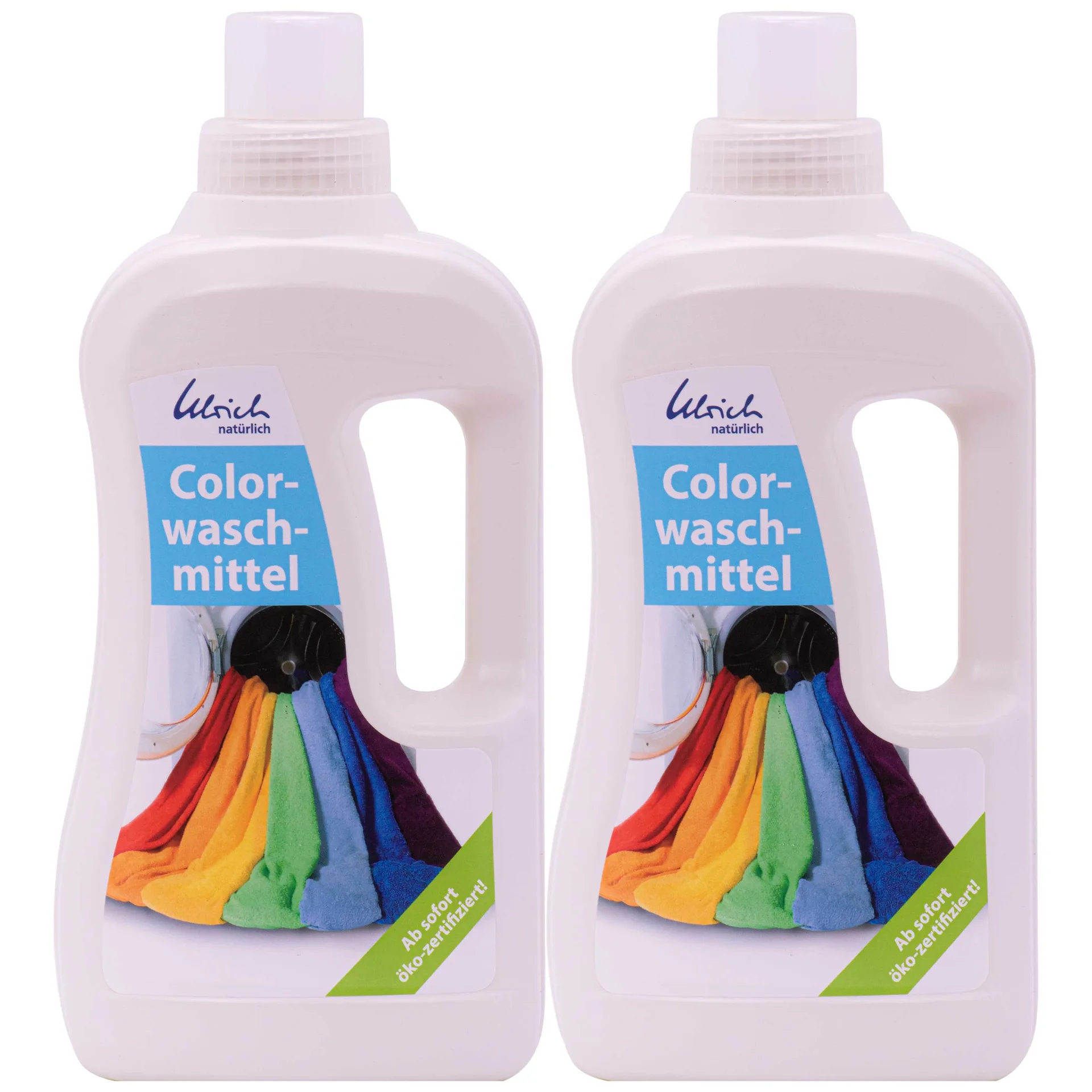 "ULRICH natürlich Waschmittel Color 2 x 1 Liter flüssig NCP-vegan zertifiziert image"
