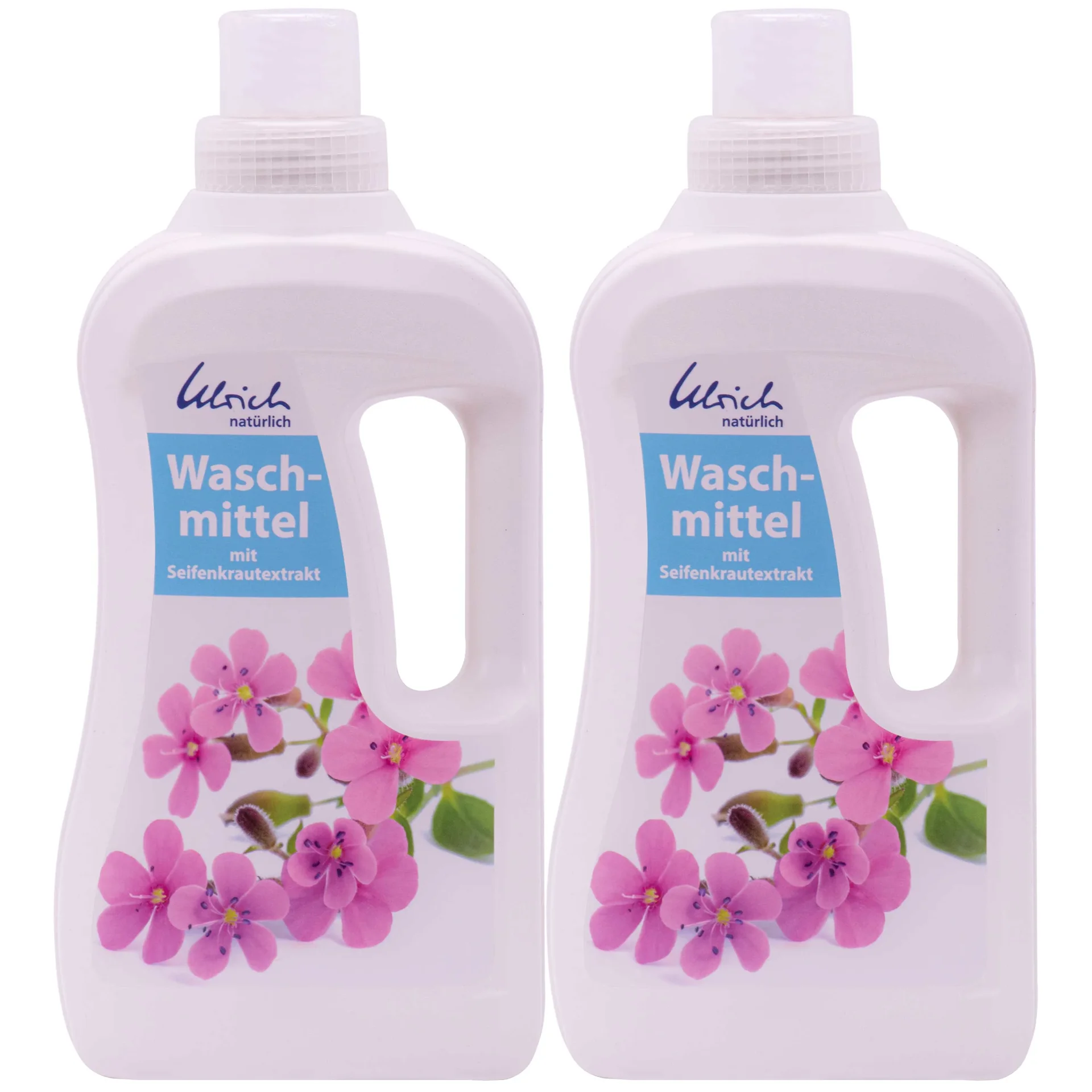 "ULRICH natürlich Waschmittel mit Seifenkrautextralt 2 x 1 Liter flüssig image"