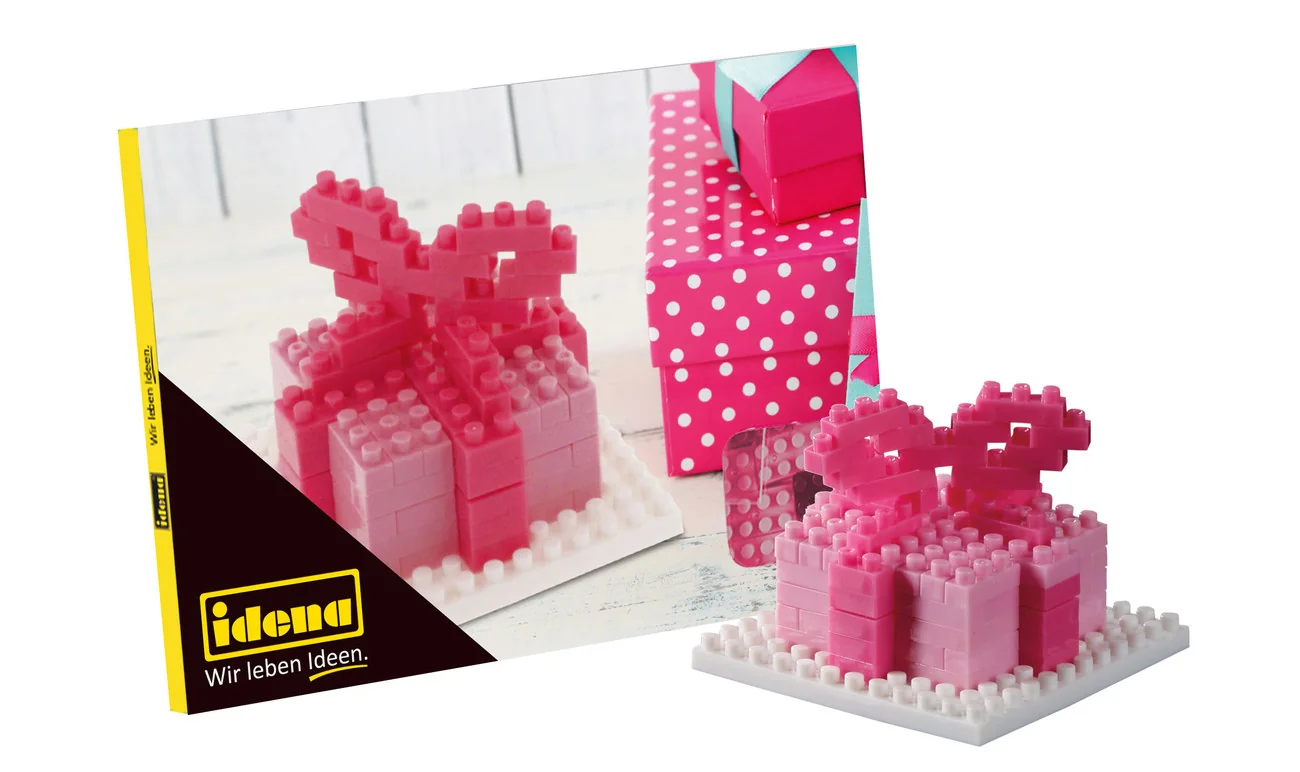 Idena, Minibausteine Postkarte - Spielwaren für Kinder und kreative Bastelprojekte, Art: Glückspilz