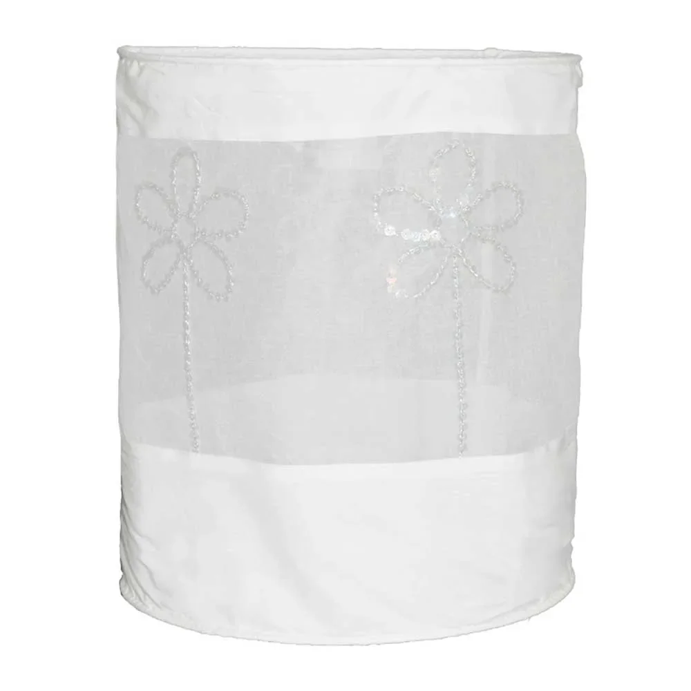 Taftan Lampenschirm geknittert Blume weiß, Produkt-ID 62168