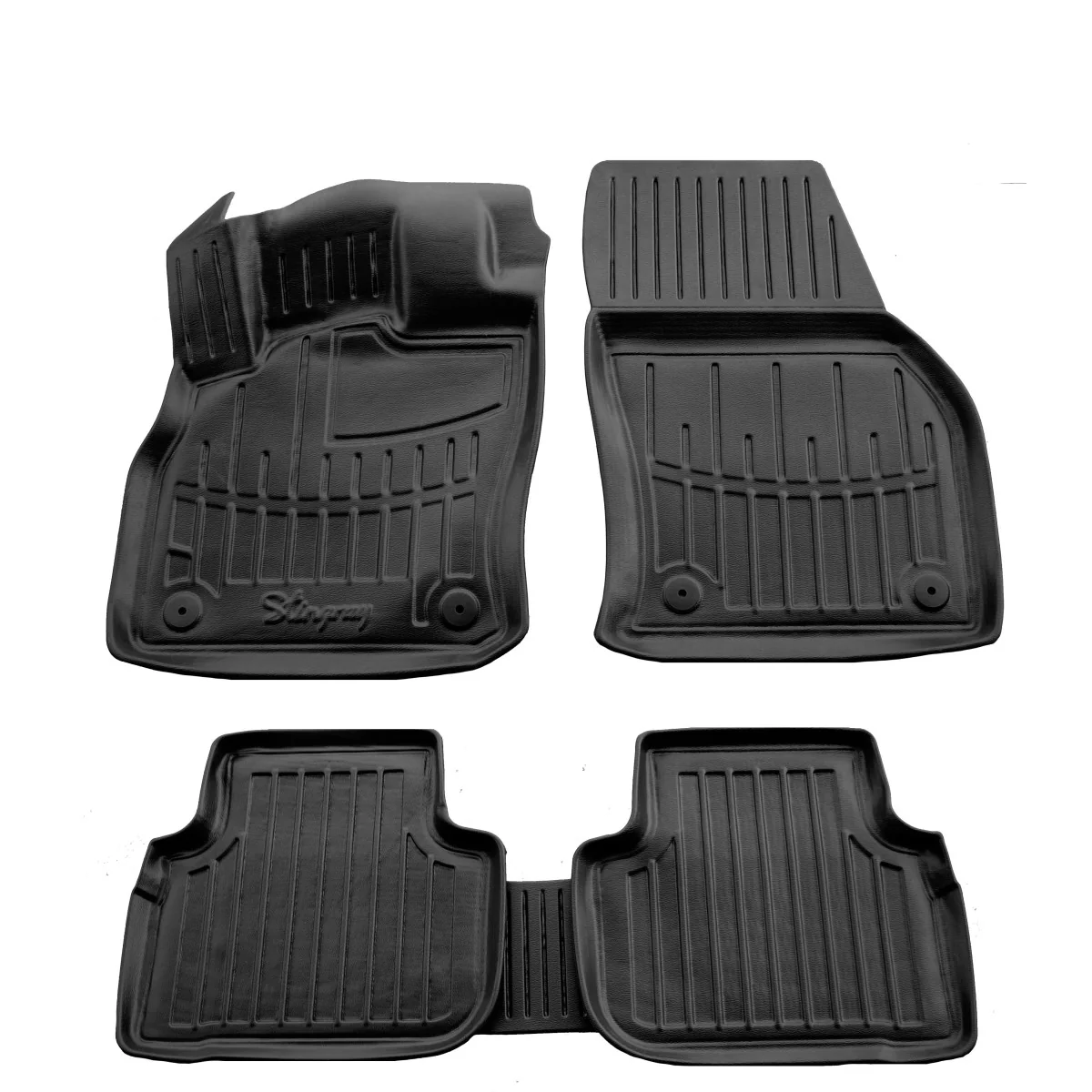 "Gummifußmatten Audi Q3, 3D, passgenaue Autofußmatten Gummi image"