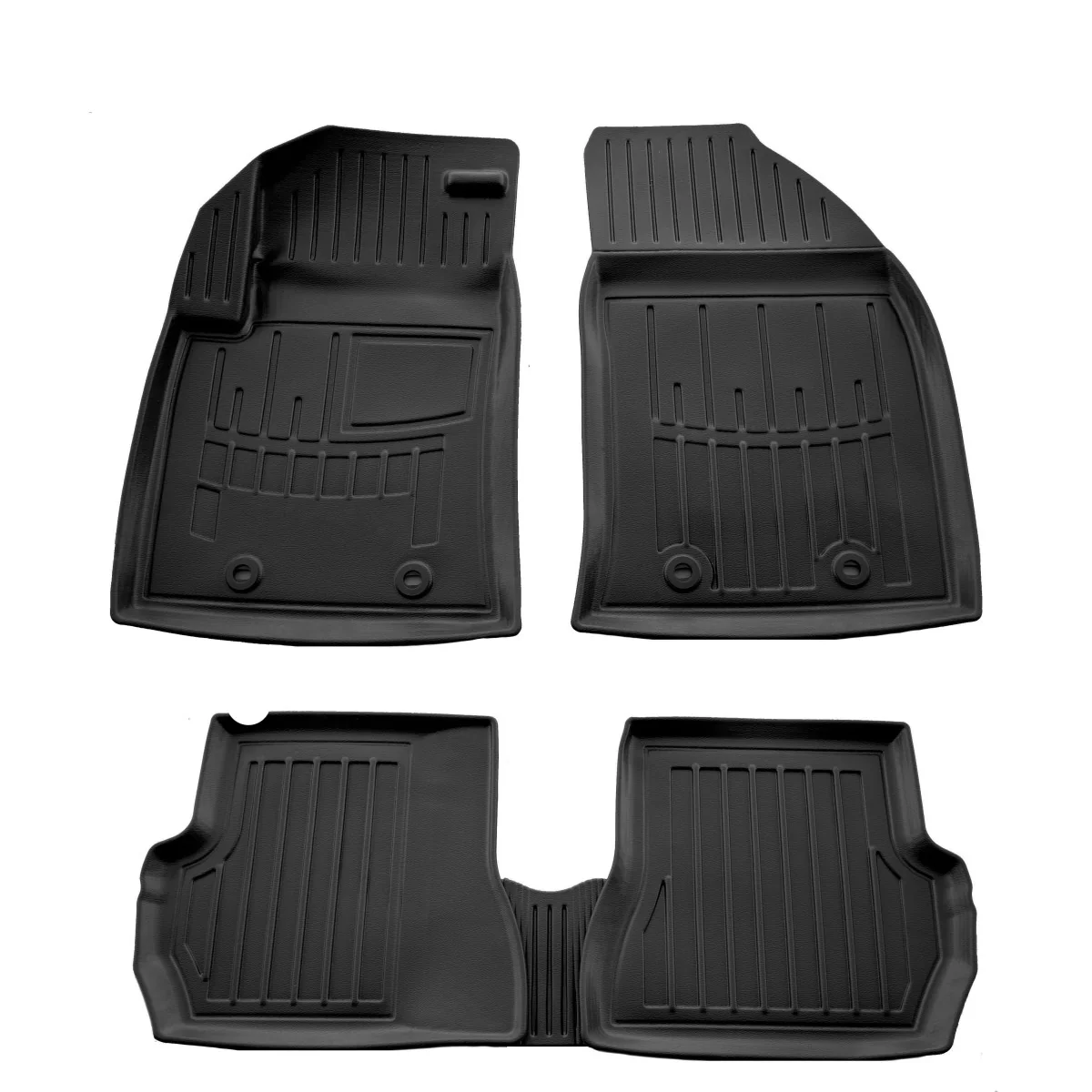 "Gummifußmatten Auto für FORD Fiesta (2002-2008), 3D, passgenaue Autofußmatten mit hohem Rand image"