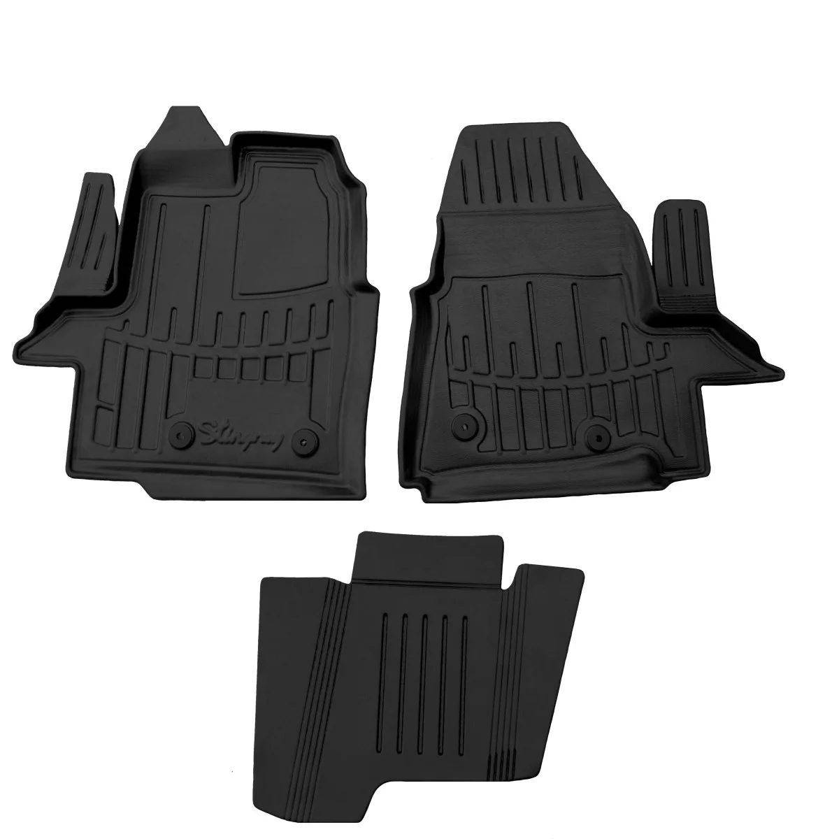 "Gummifußmatten Auto, Fußmatten Auto 3D für FORD Transit Custom (2012-...), passgenaue Autofußmatten image"