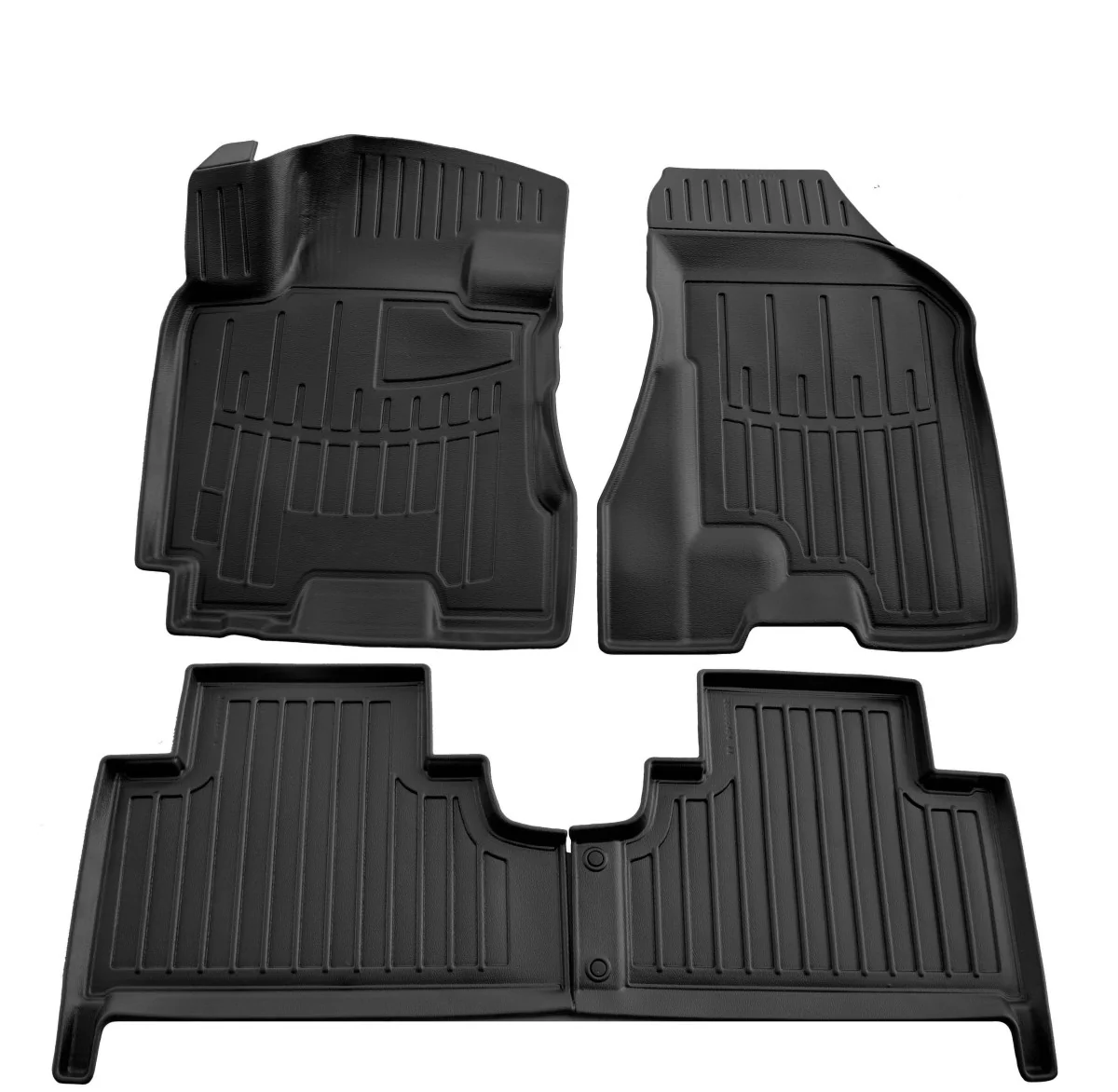 "Gummifußmatten Auto für HYUNDAI Tucson (JM) (2004-2012), 3D, passgenau, Polyurethan, mit hohem Rand image"