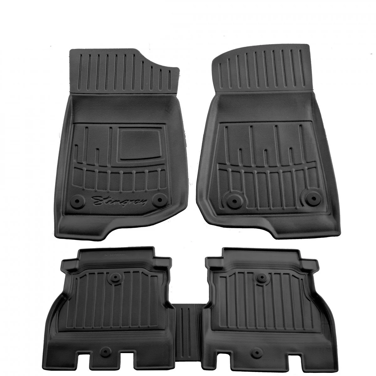 "Gummifußmatten Auto für Jeep Wrangler JL (5 Türen) (2018-...), 3D, passgenau, rutschfest image"